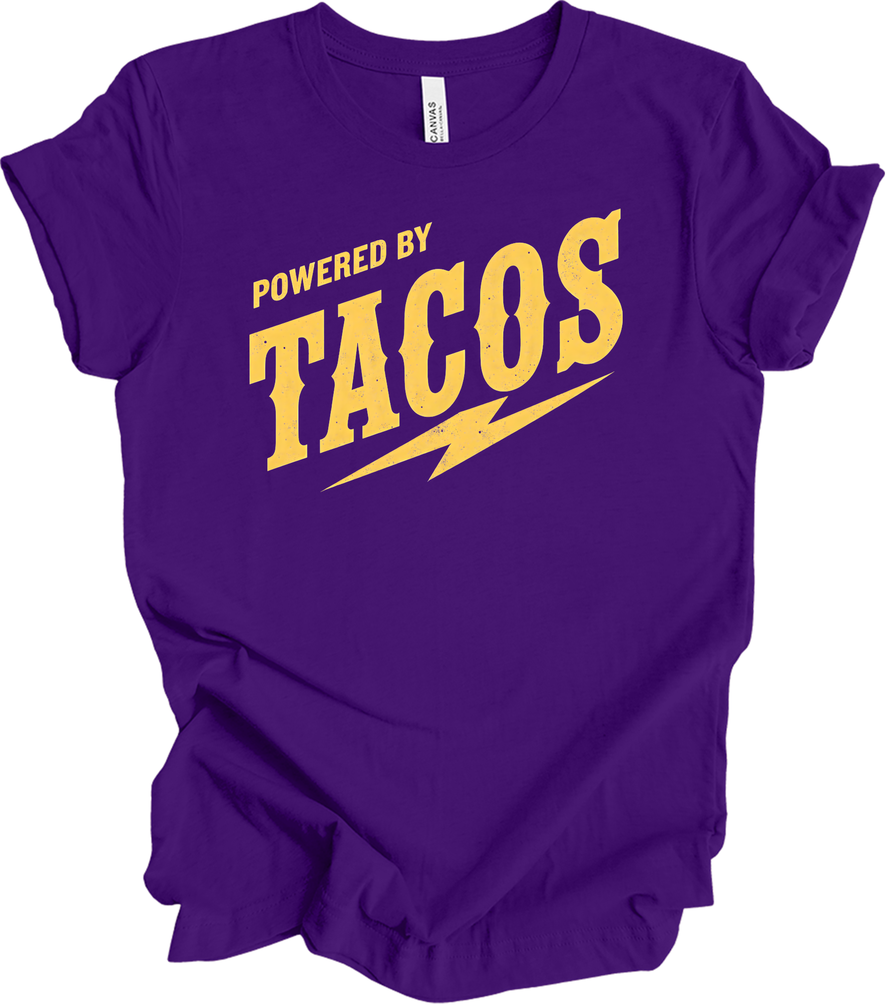 Powered By Tacos - Unisex T-Shirt in Team Purple