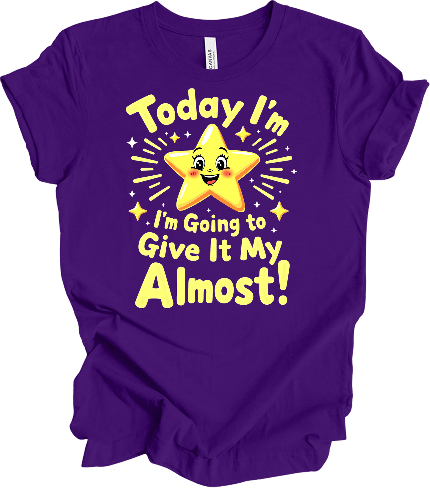 Sarcastic Star : Almost Effort T-Shirt in Team Purple