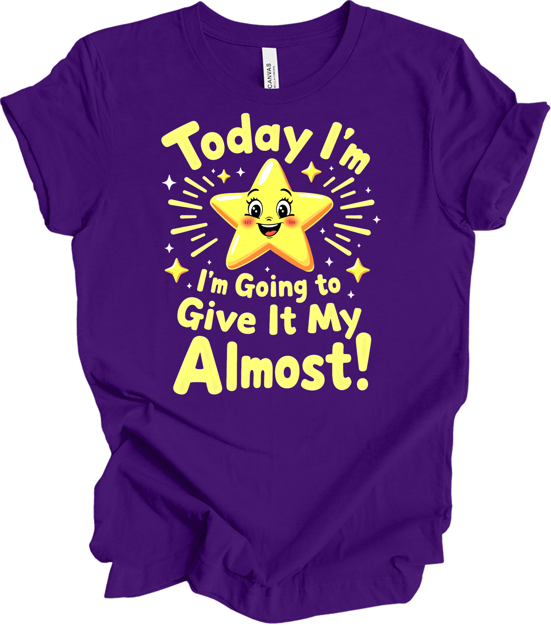 Sarcastic Star : Almost Effort T-Shirt in Team Purple
