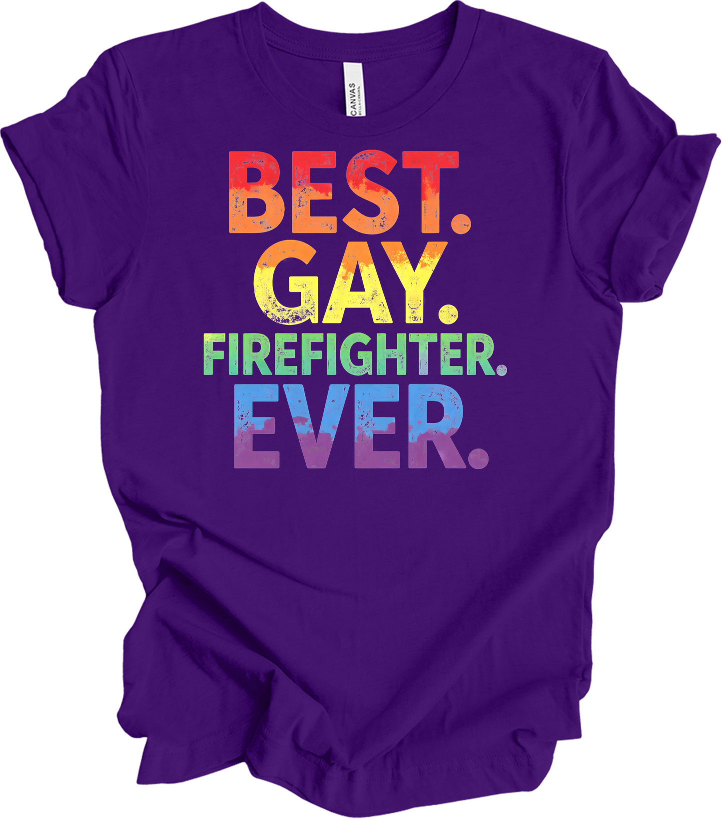 Best Gay Firefighter Ever T-Shirt in Team Purple