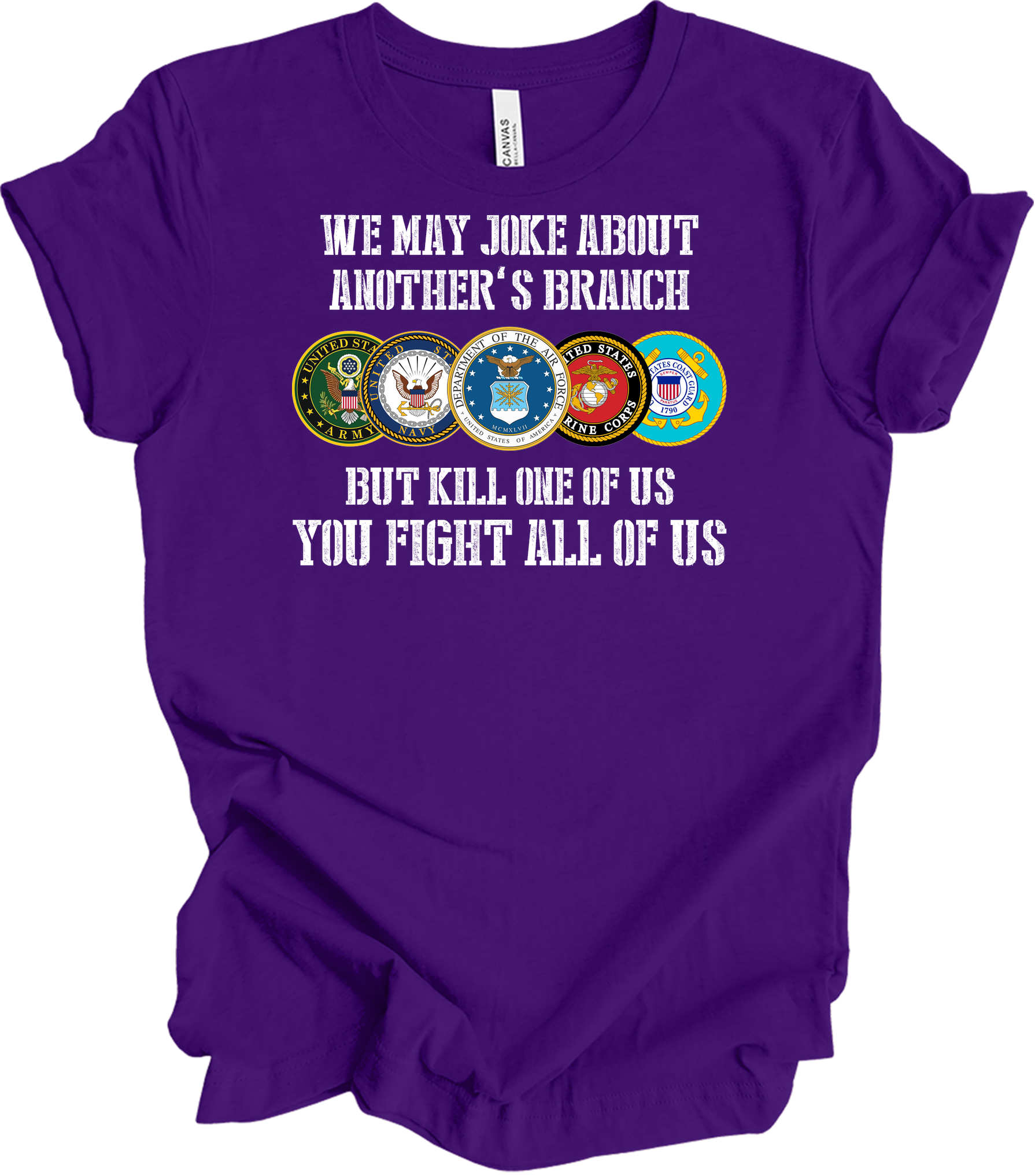 US Military Unity T-Shirt in Team Purple