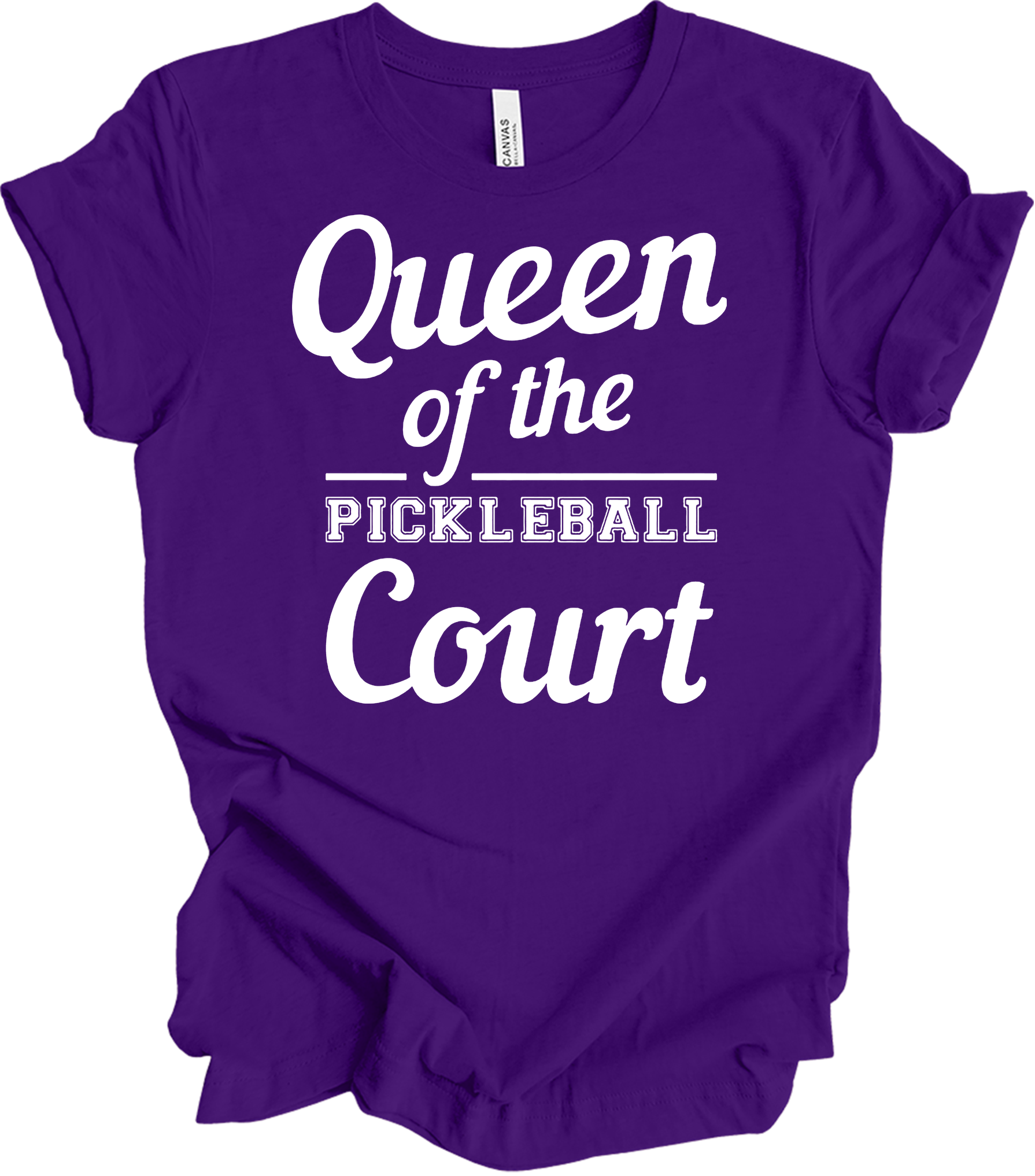Pickleball Queen of the Court T-Shirt in Team Purple