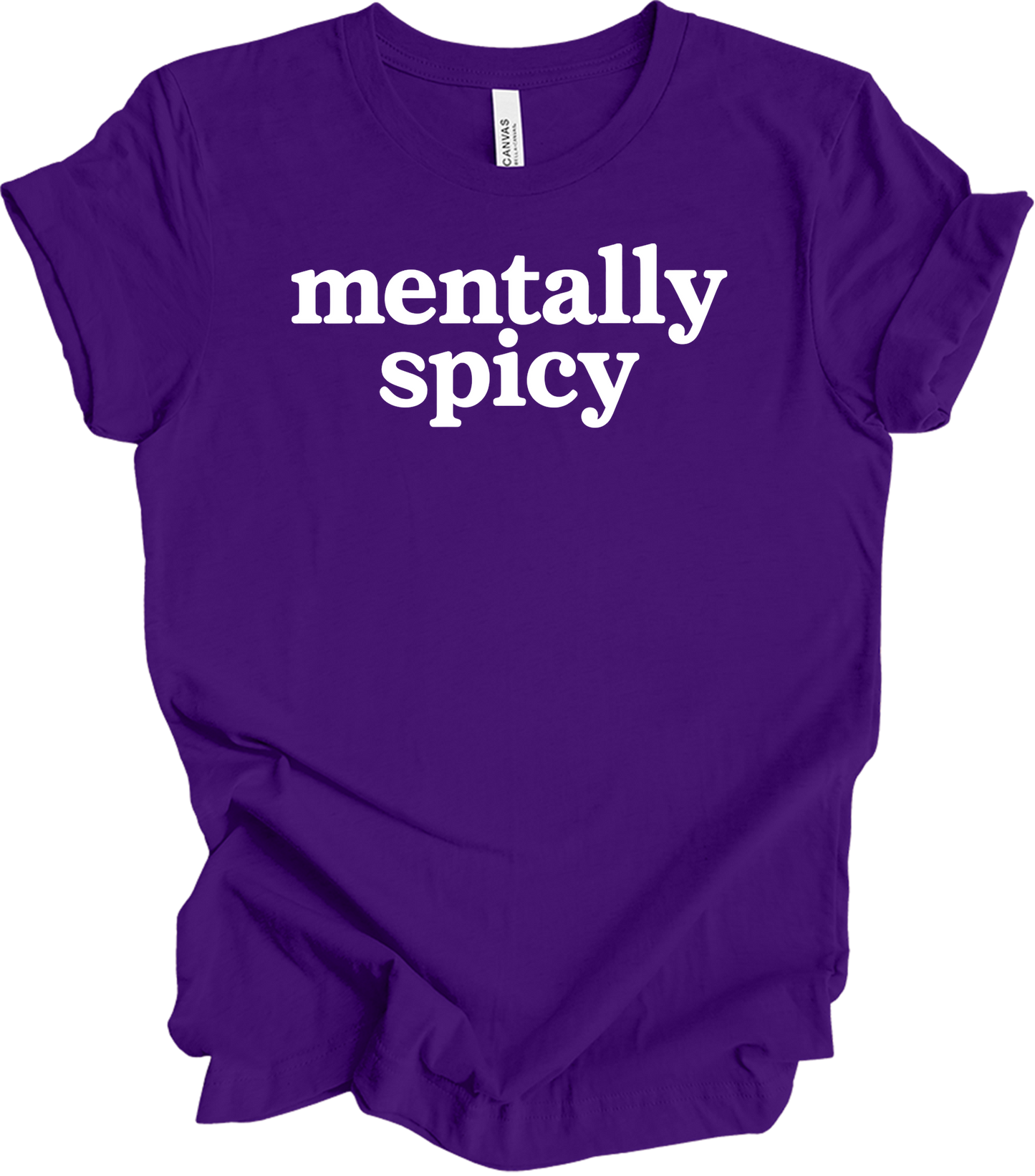 Mentally Spicy Funny T-Shirt in Team Purple