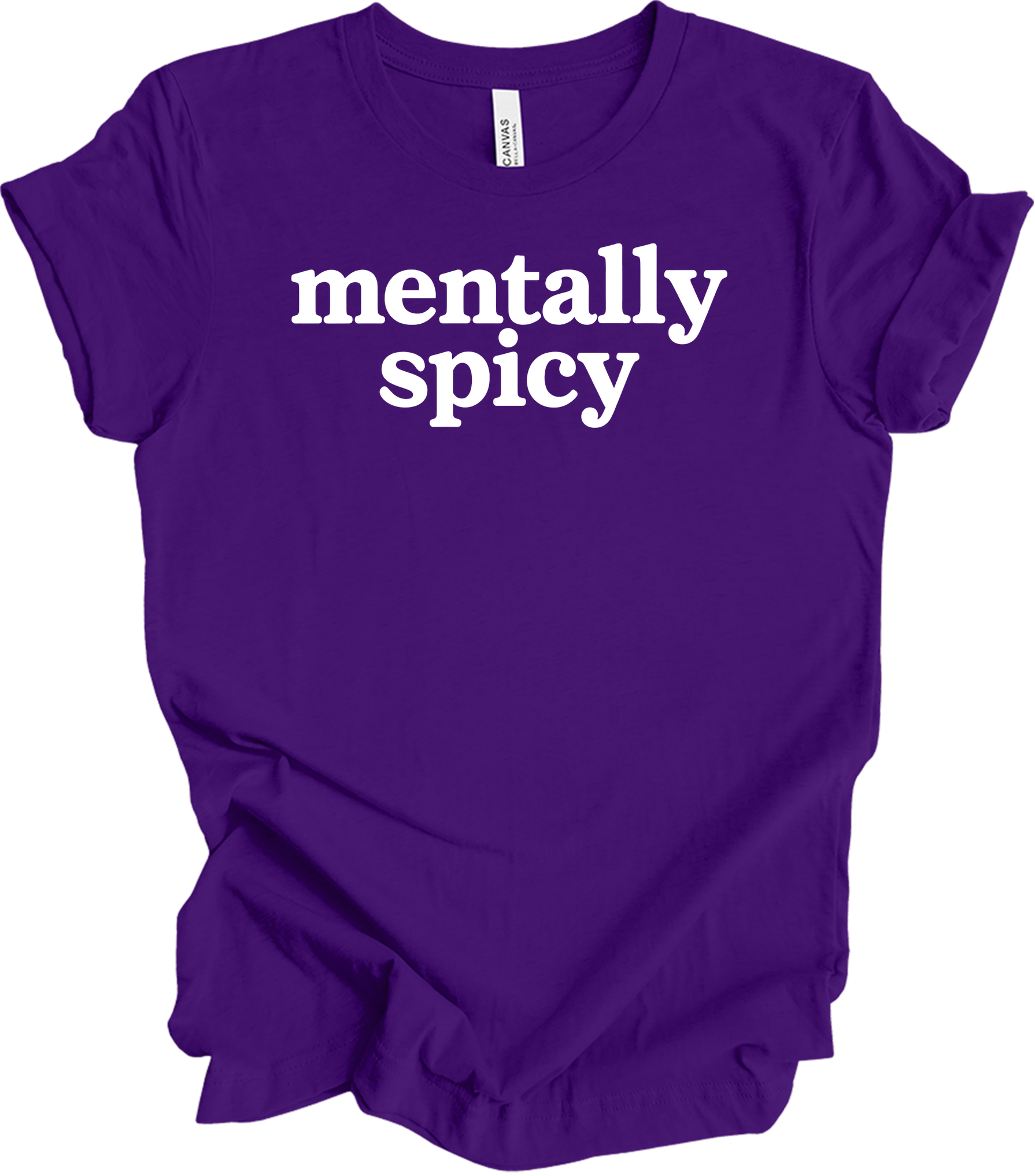 Mentally Spicy Funny T-Shirt in Team Purple