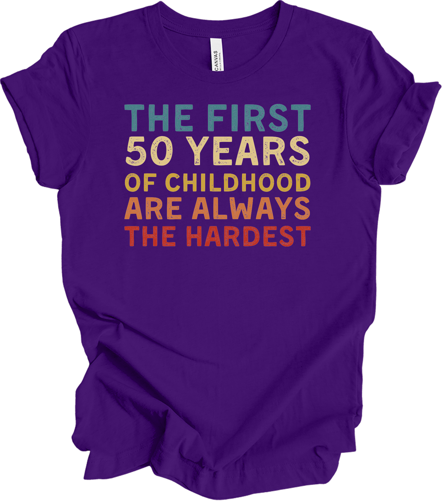 50 Years of Childhood T-Shirt in Team Purple