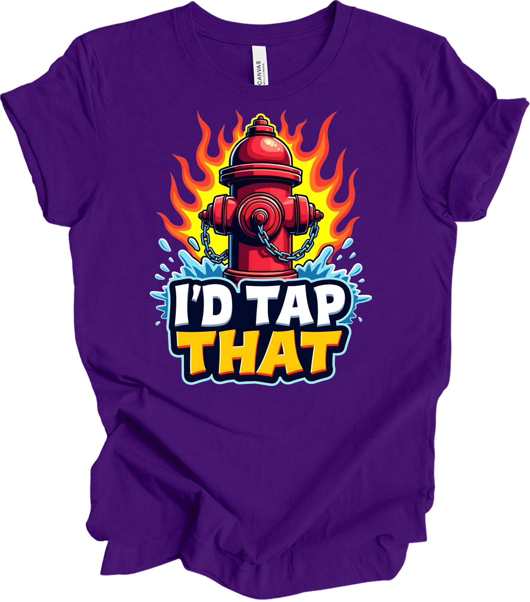 I'd Tap That Fire Hydrant T-Shirt in Team Purple