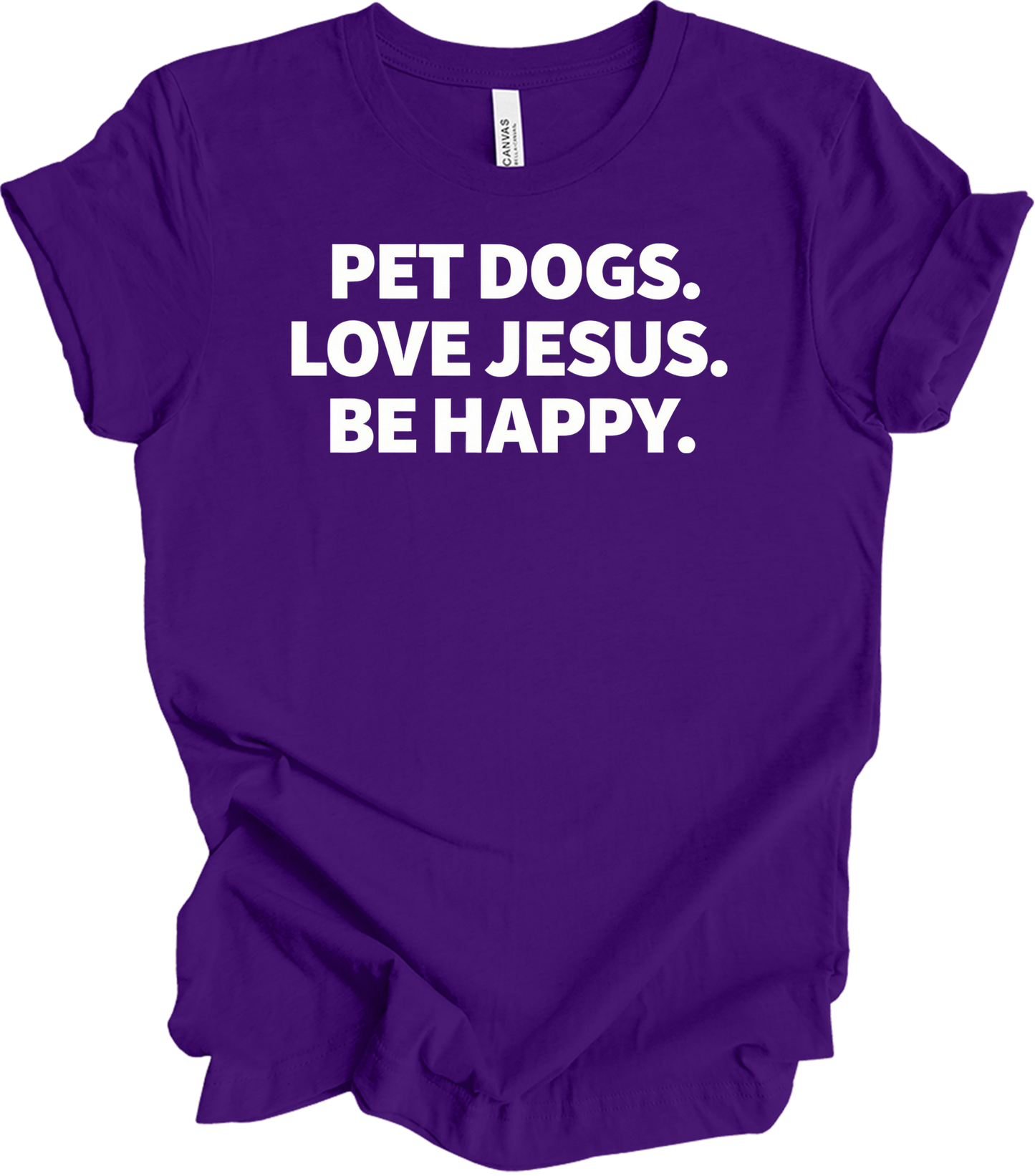 Pet Dogs Love Jesus T-Shirt in Team Purple