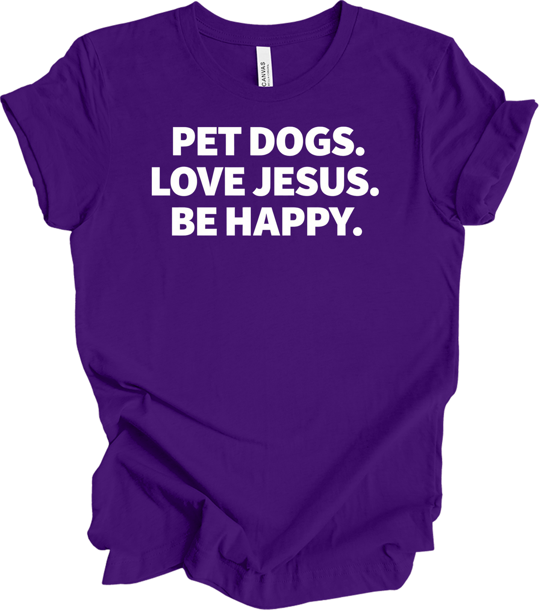 Pet Dogs Love Jesus T-Shirt in Team Purple