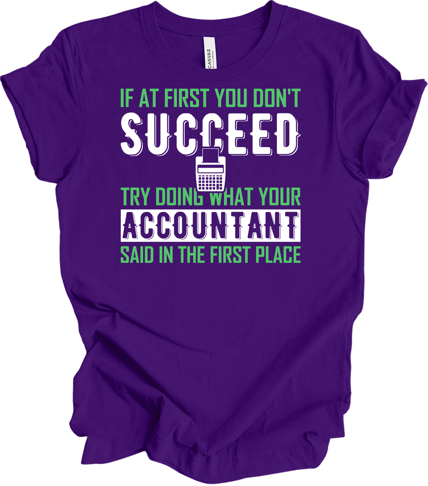 Do What Your Accountant Said T-Shirt in Team Purple