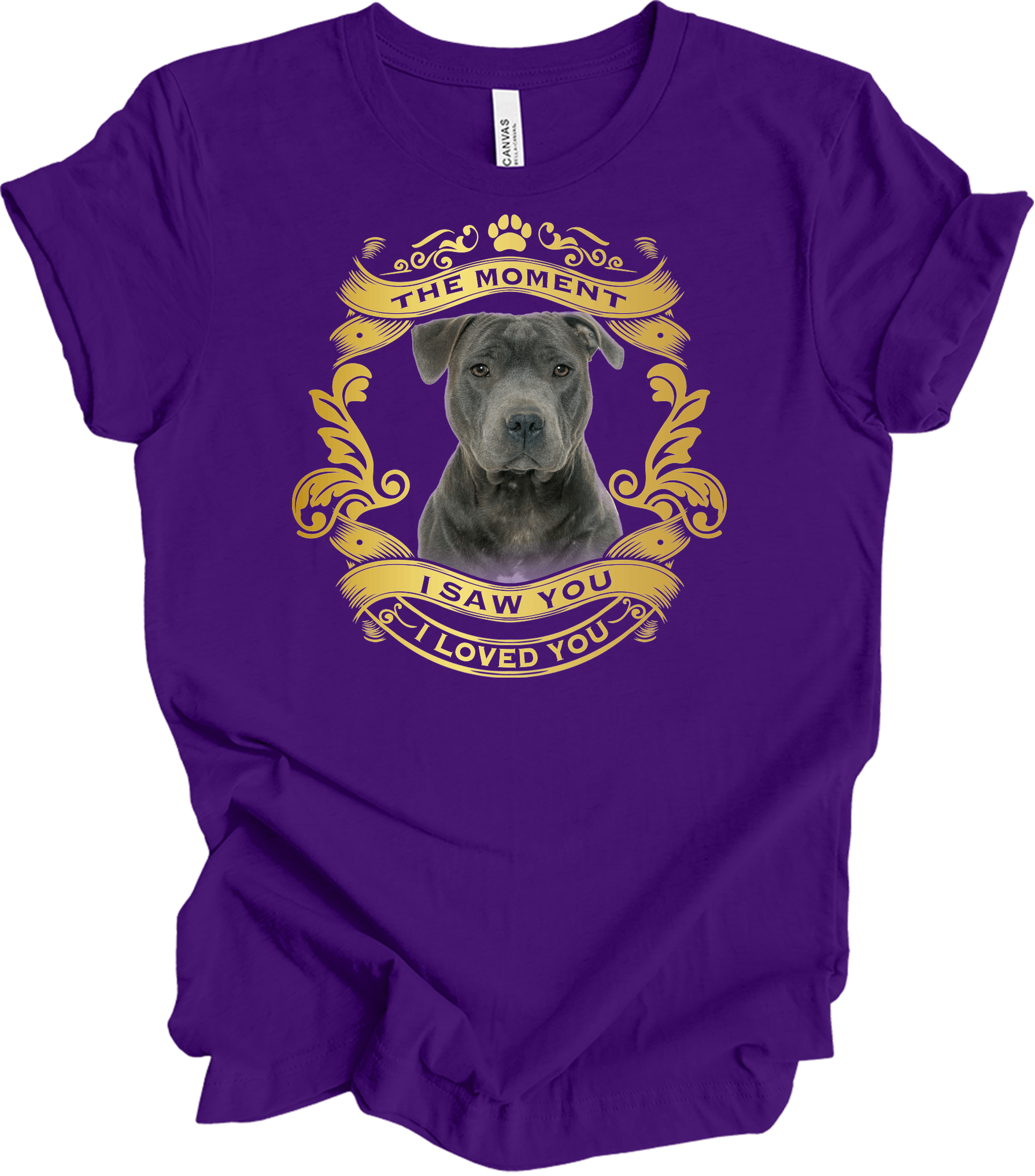 Pitbull Dog Lover T-Shirt in Team Purple