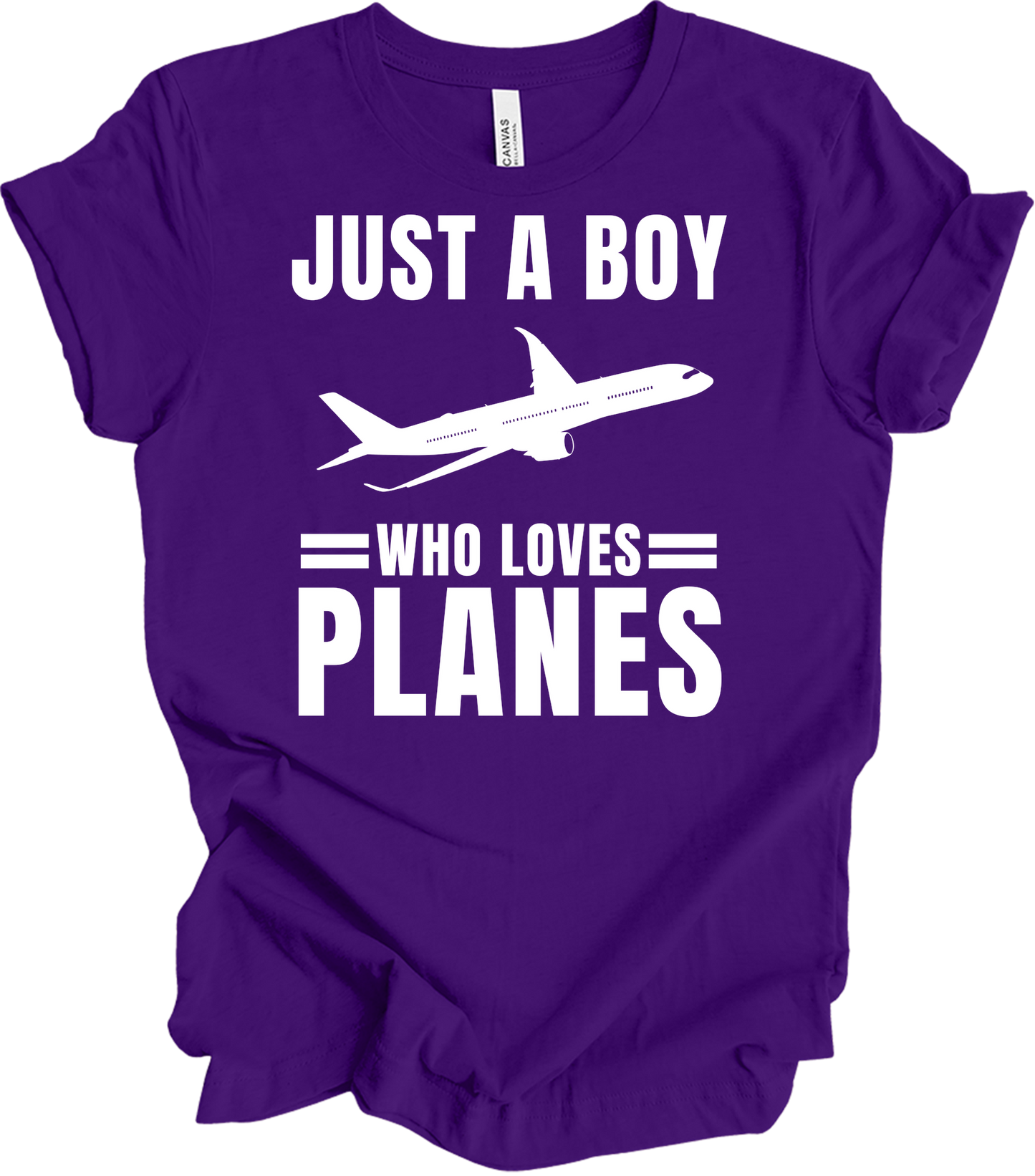 Airplane Pilot - Loves Planes T-Shirt in Team Purple