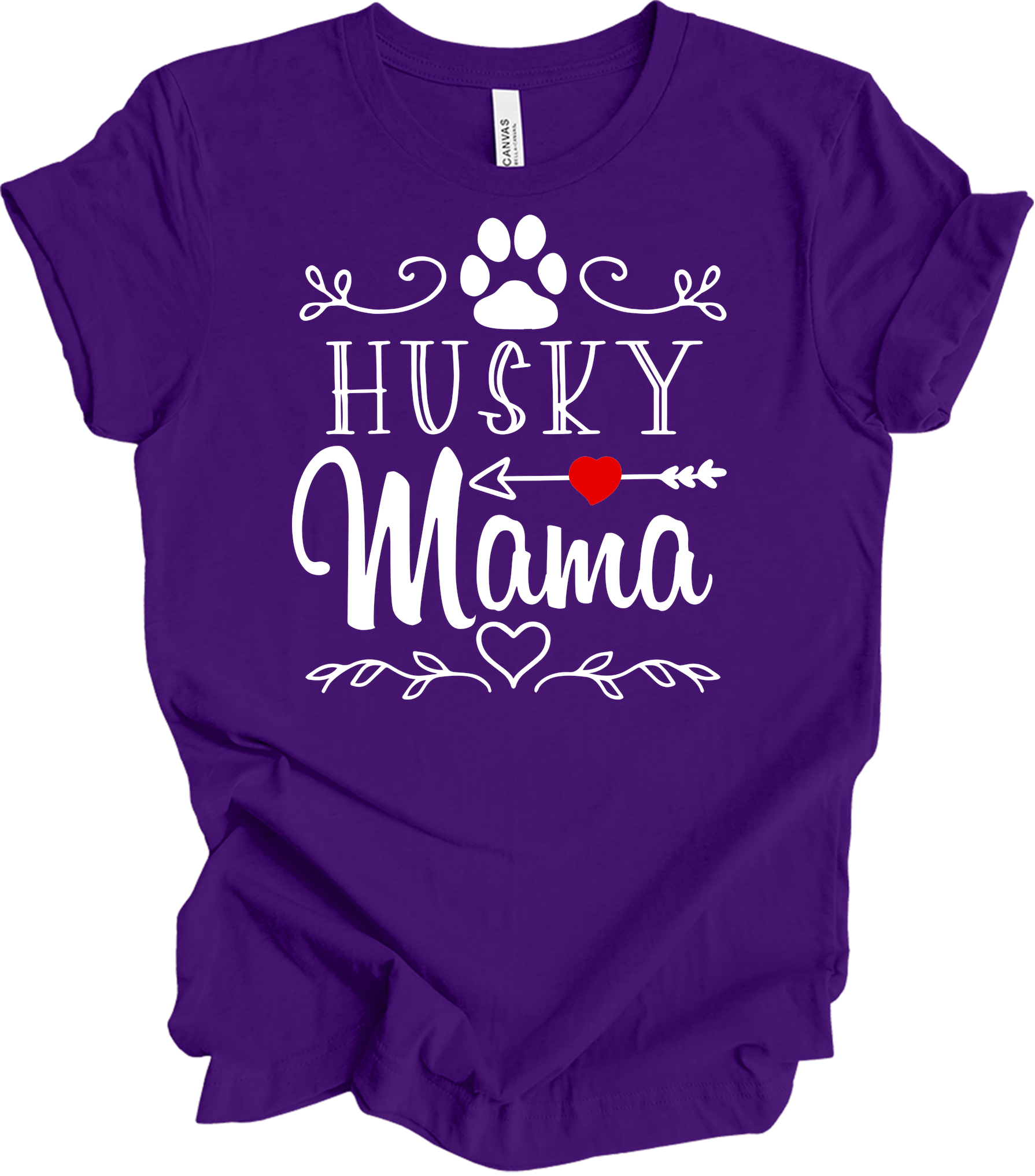 Husky Mama - Dog Lover Gift T-Shirt in Team Purple