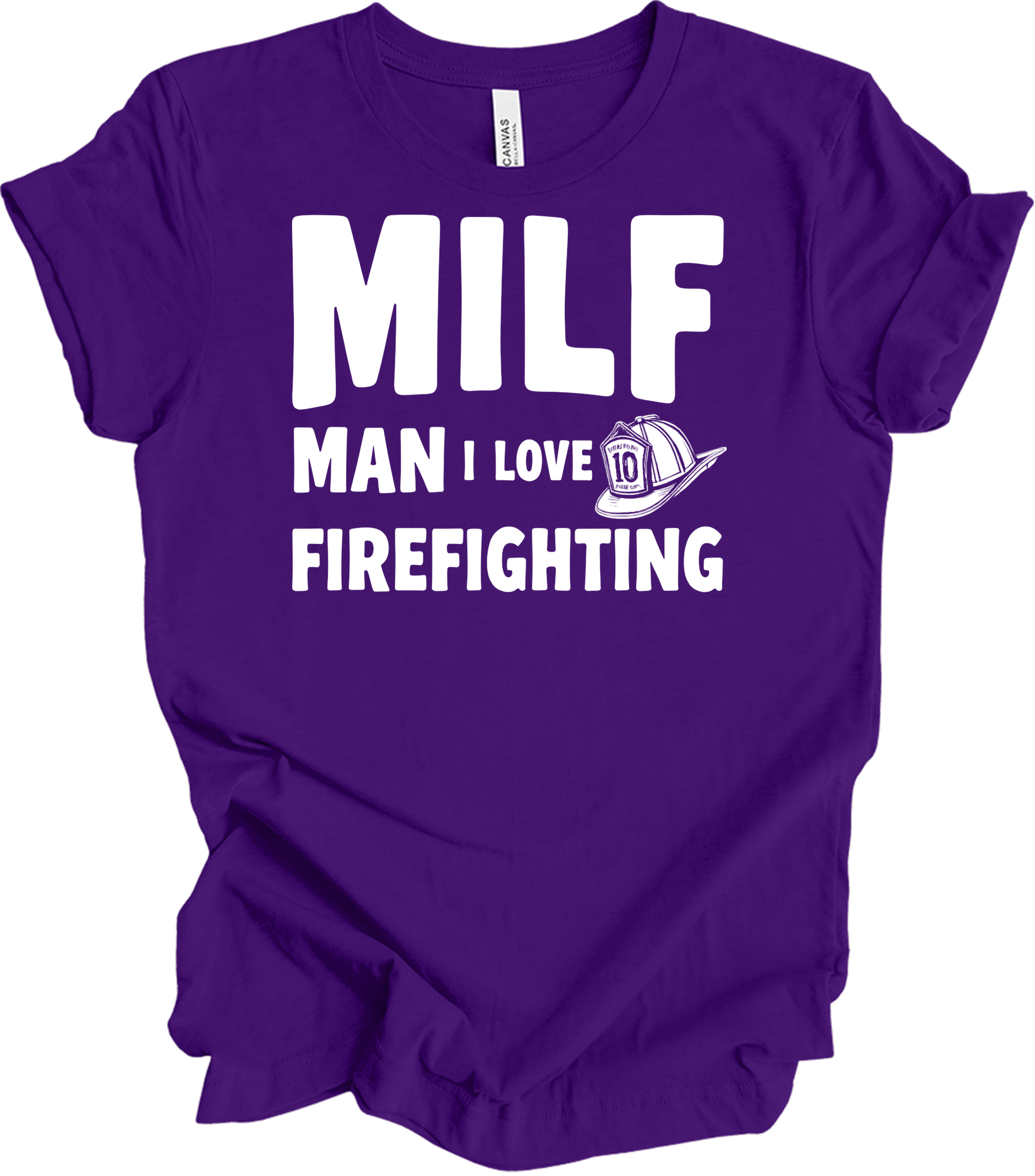 MILF Man I Love Firefighting T-Shirt in Team Purple
