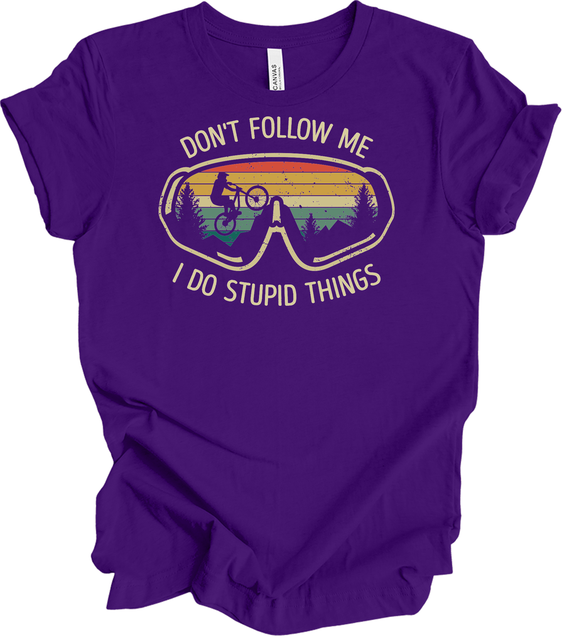 Don't Follow Me MTB T-Shirt in Team Purple
