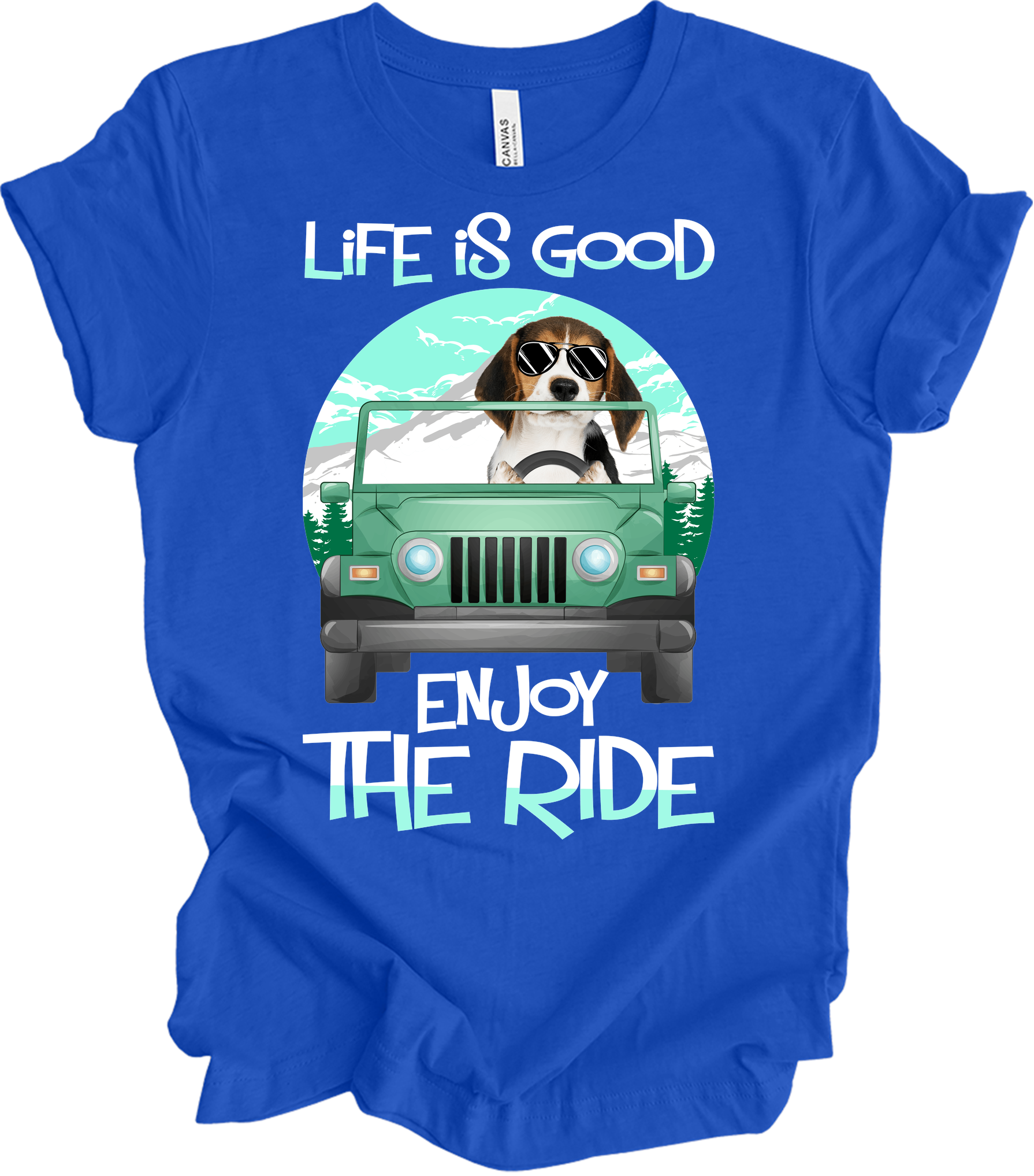 Beagle Life is Good T-Shirt in True Royal