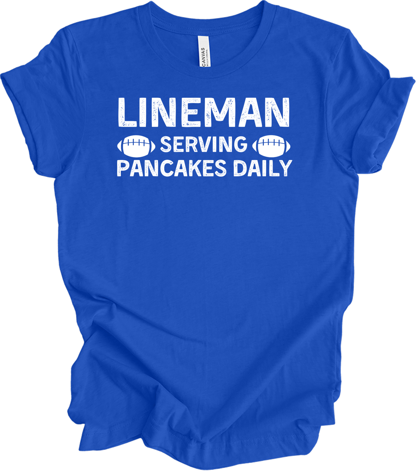 Lineman Pancakes Daily T-Shirt in True Royal
