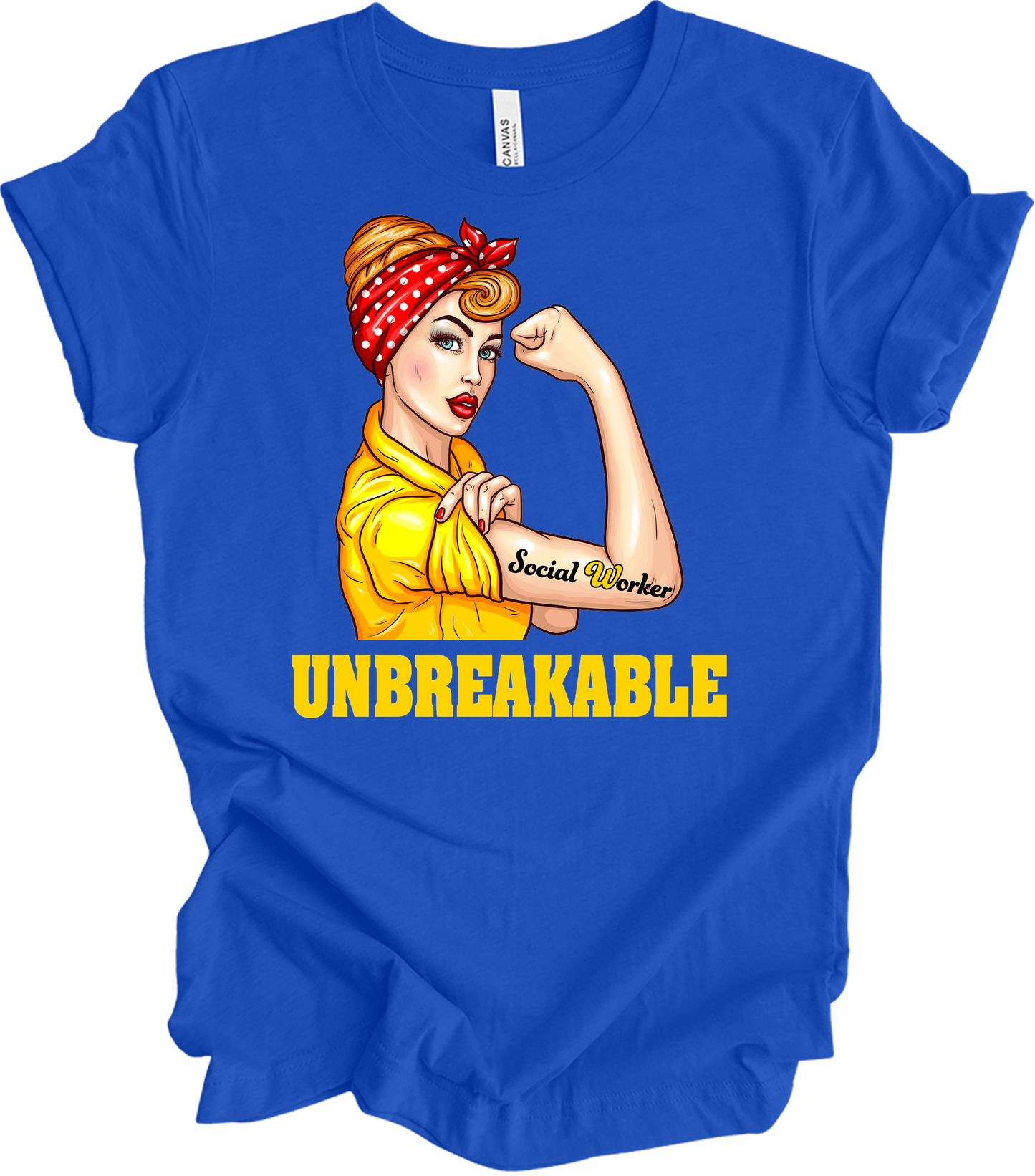 Unbreakable Social Worker T-Shirt in True Royal
