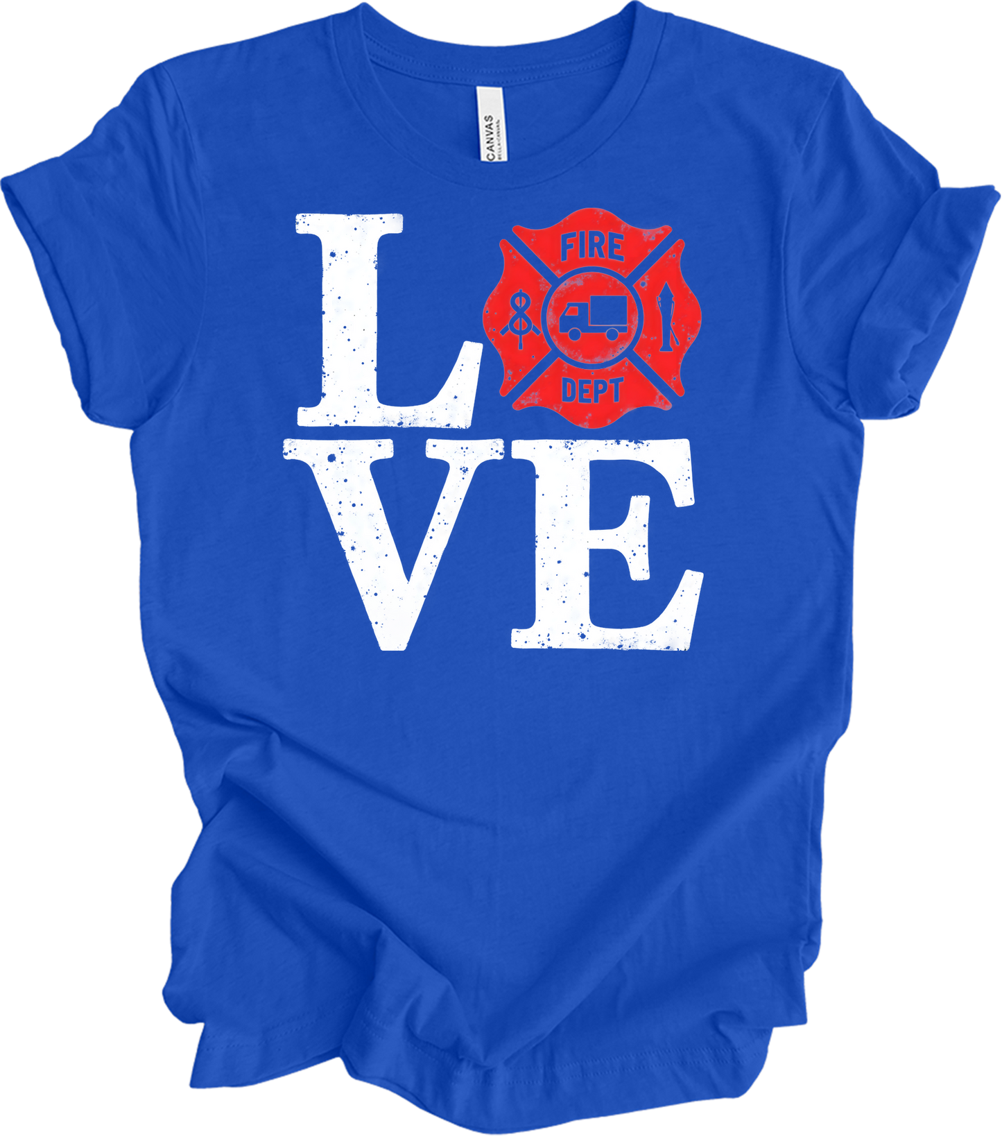 LOVE Fire Dept Las Vegas T-Shirt in True Royal