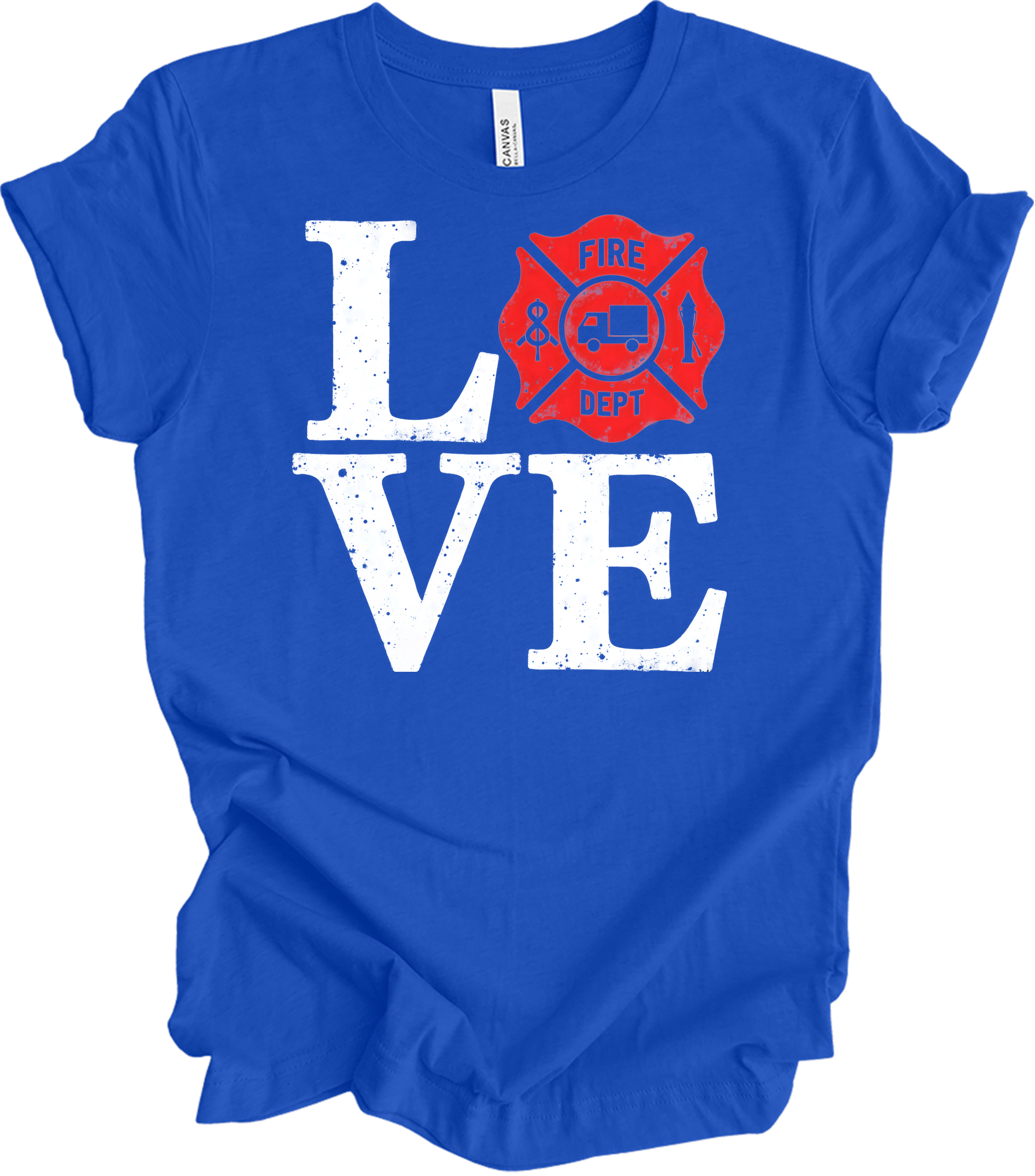 LOVE Fire Dept Las Vegas T-Shirt in True Royal