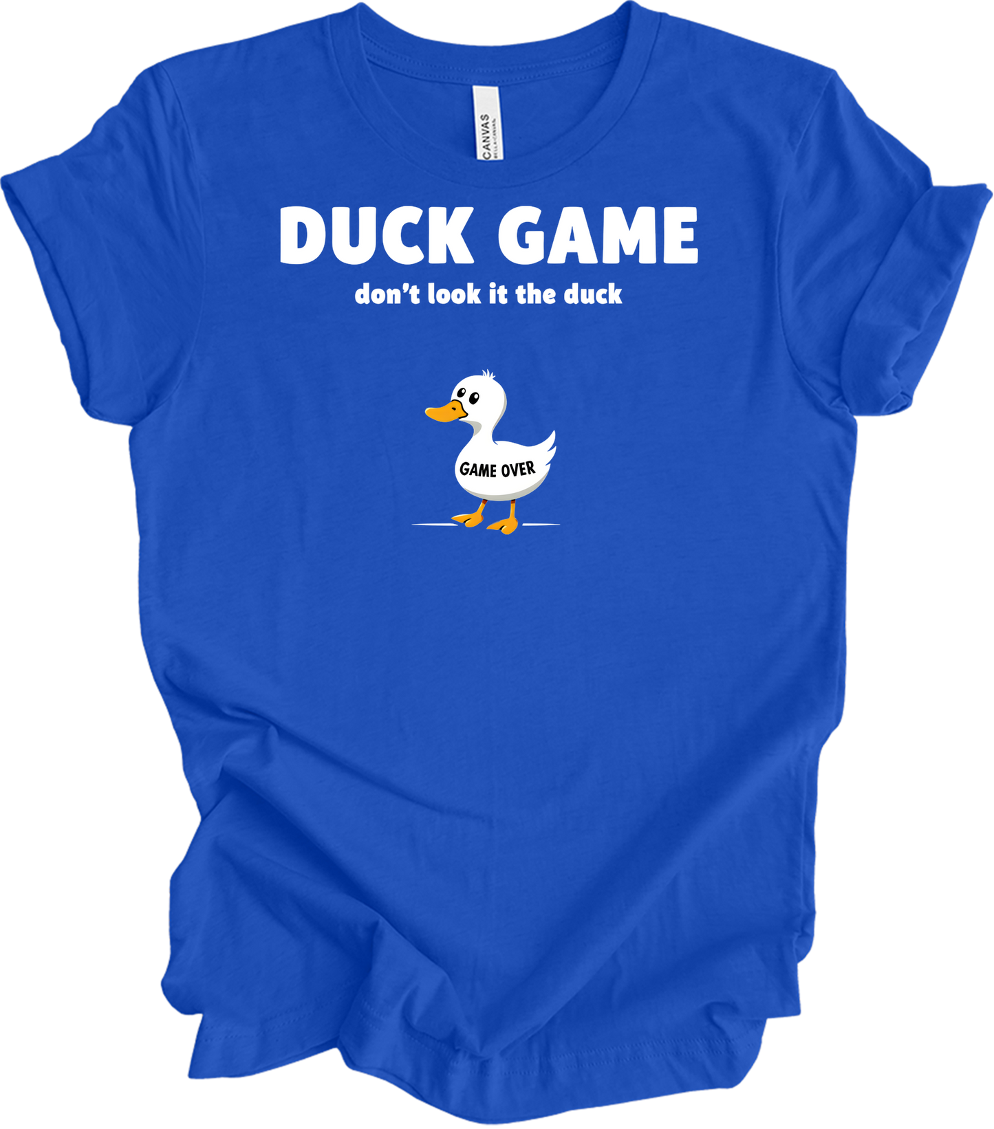 Duck Game Humor T-Shirt in True Royal