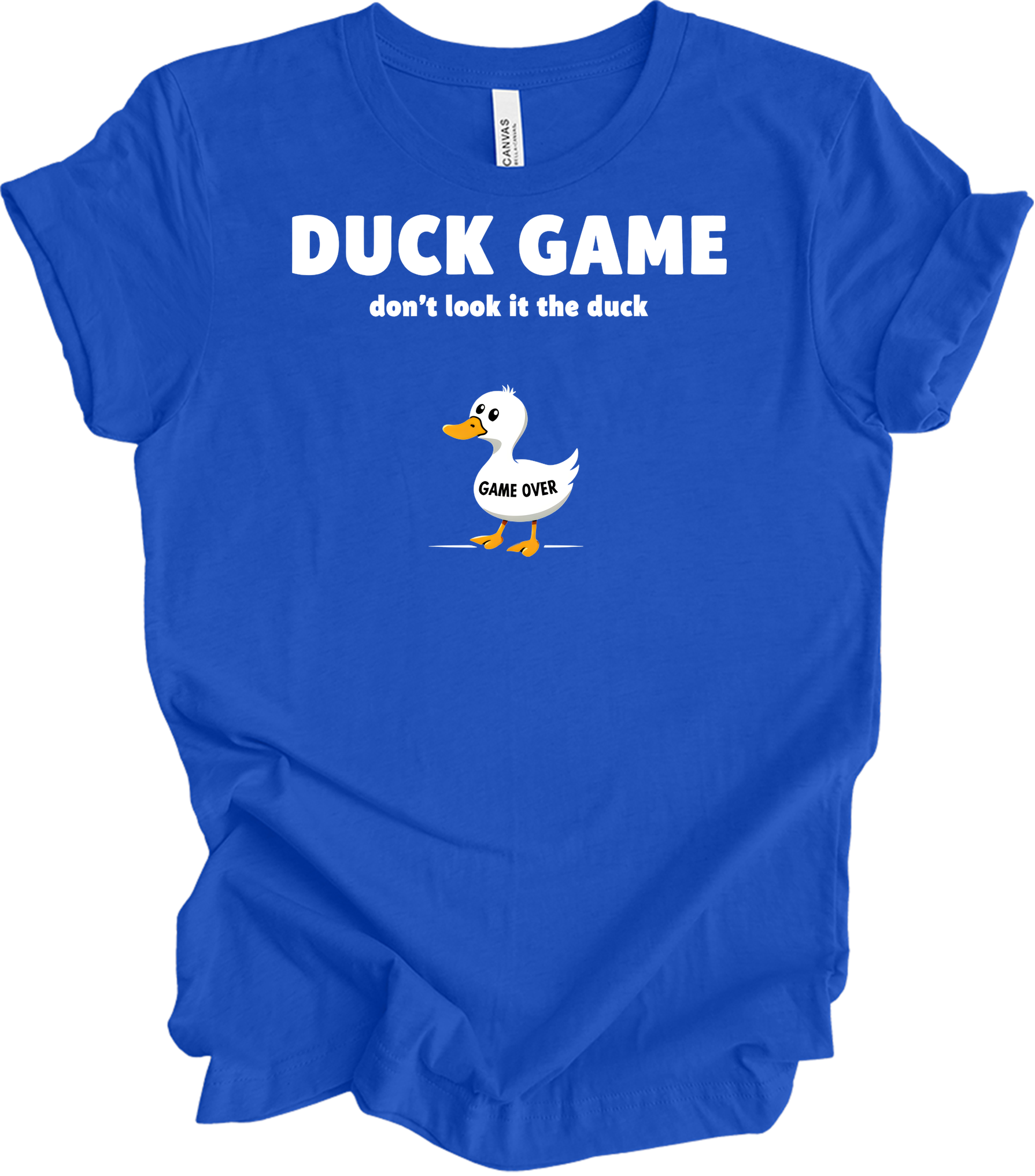 Duck Game Humor T-Shirt in True Royal