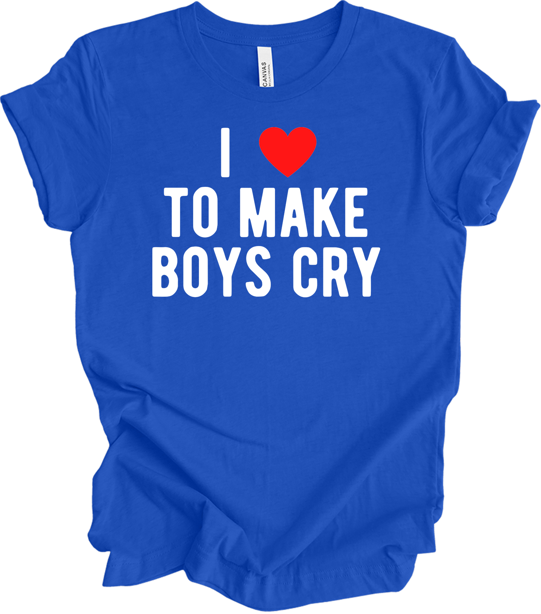 I ❤️ To Make Boys Cry T-Shirt in True Royal