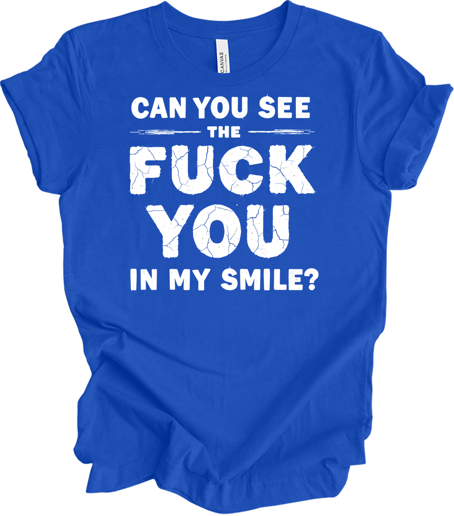 Eulogy Humor - Sarcastic Smile T-Shirt in True Royal