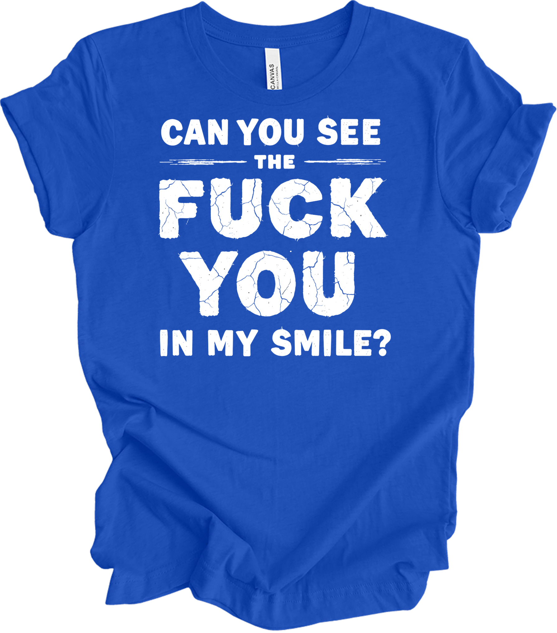 Eulogy Humor - Sarcastic Smile T-Shirt in True Royal