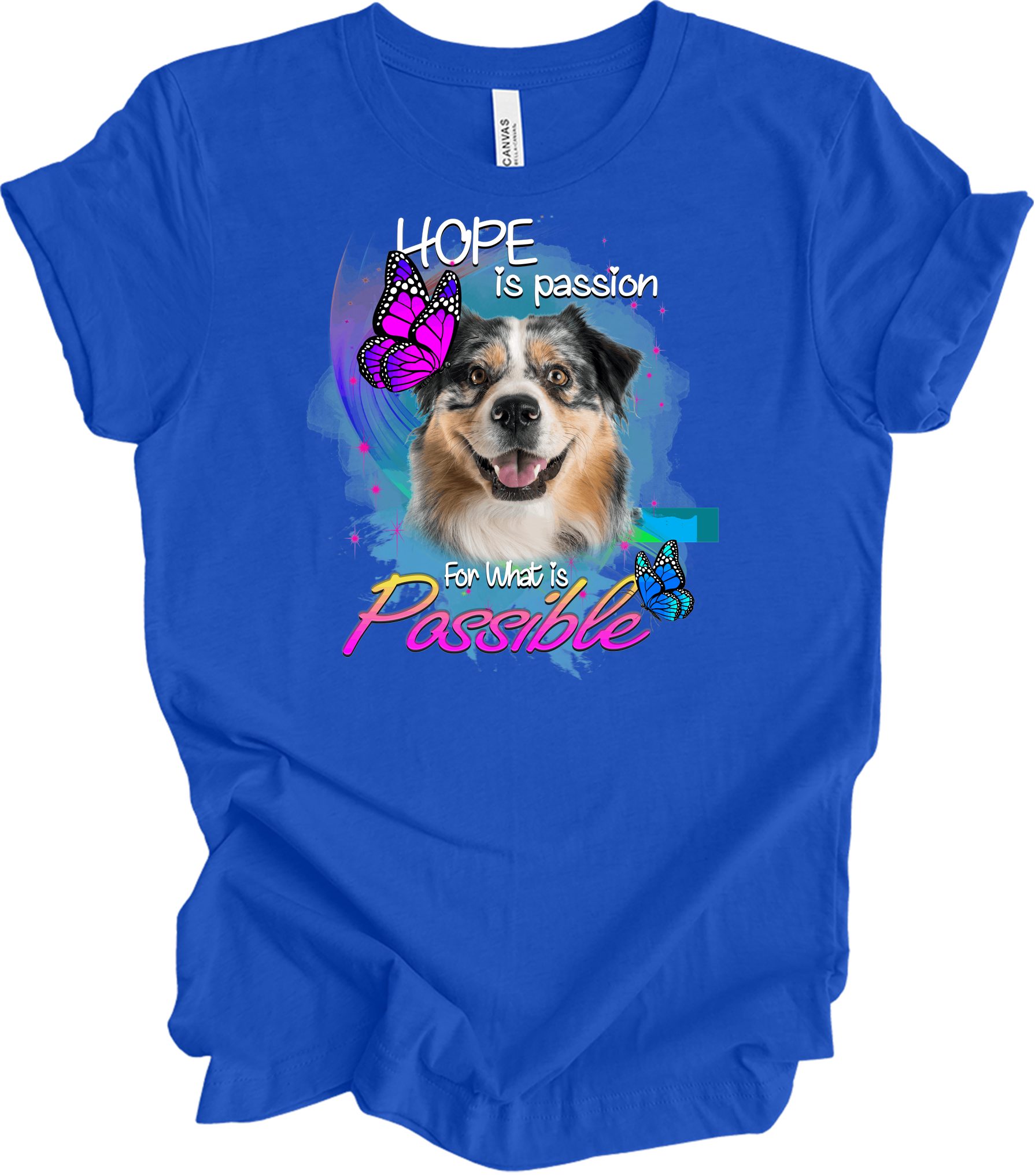 Aussie Shepherd Hope T-Shirt in True Royal