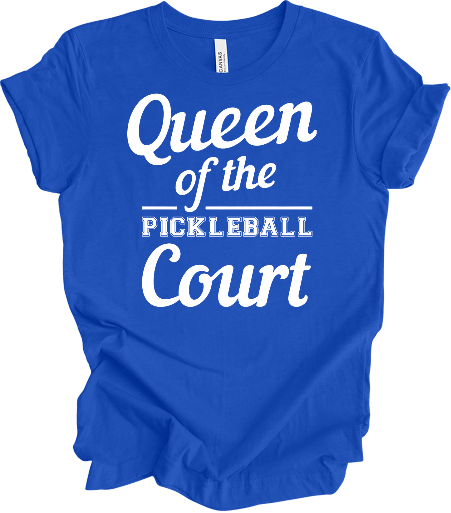 Pickleball Queen of the Court T-Shirt in True Royal