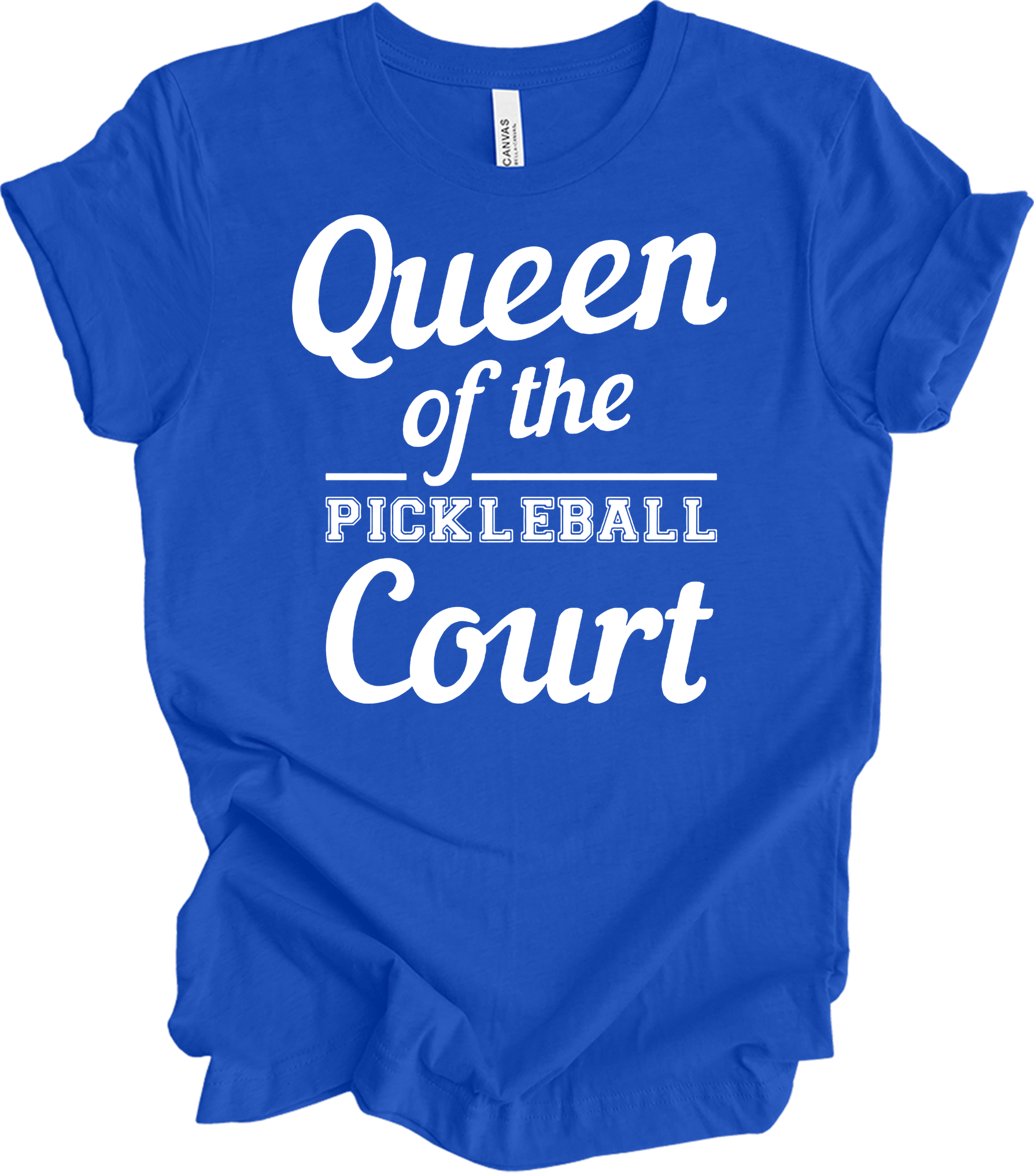 Pickleball Queen of the Court T-Shirt in True Royal