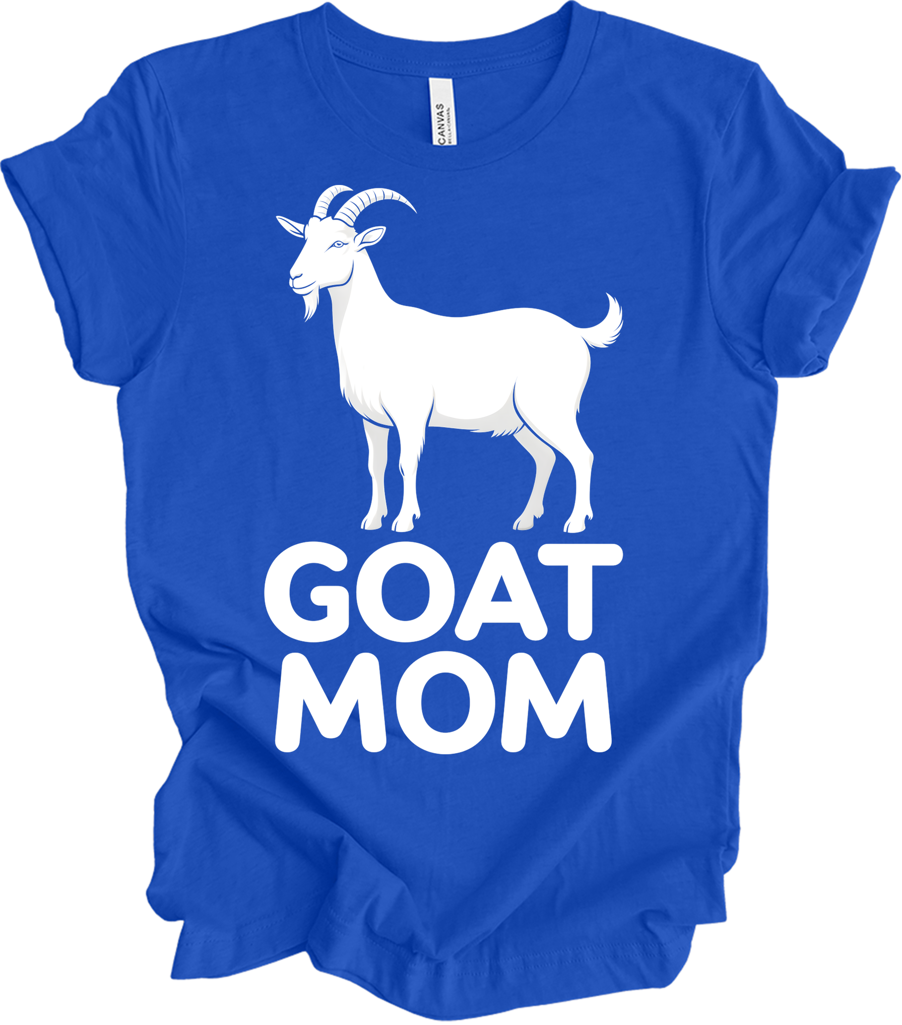 GOAT MOM for Women T-Shirt in True Royal