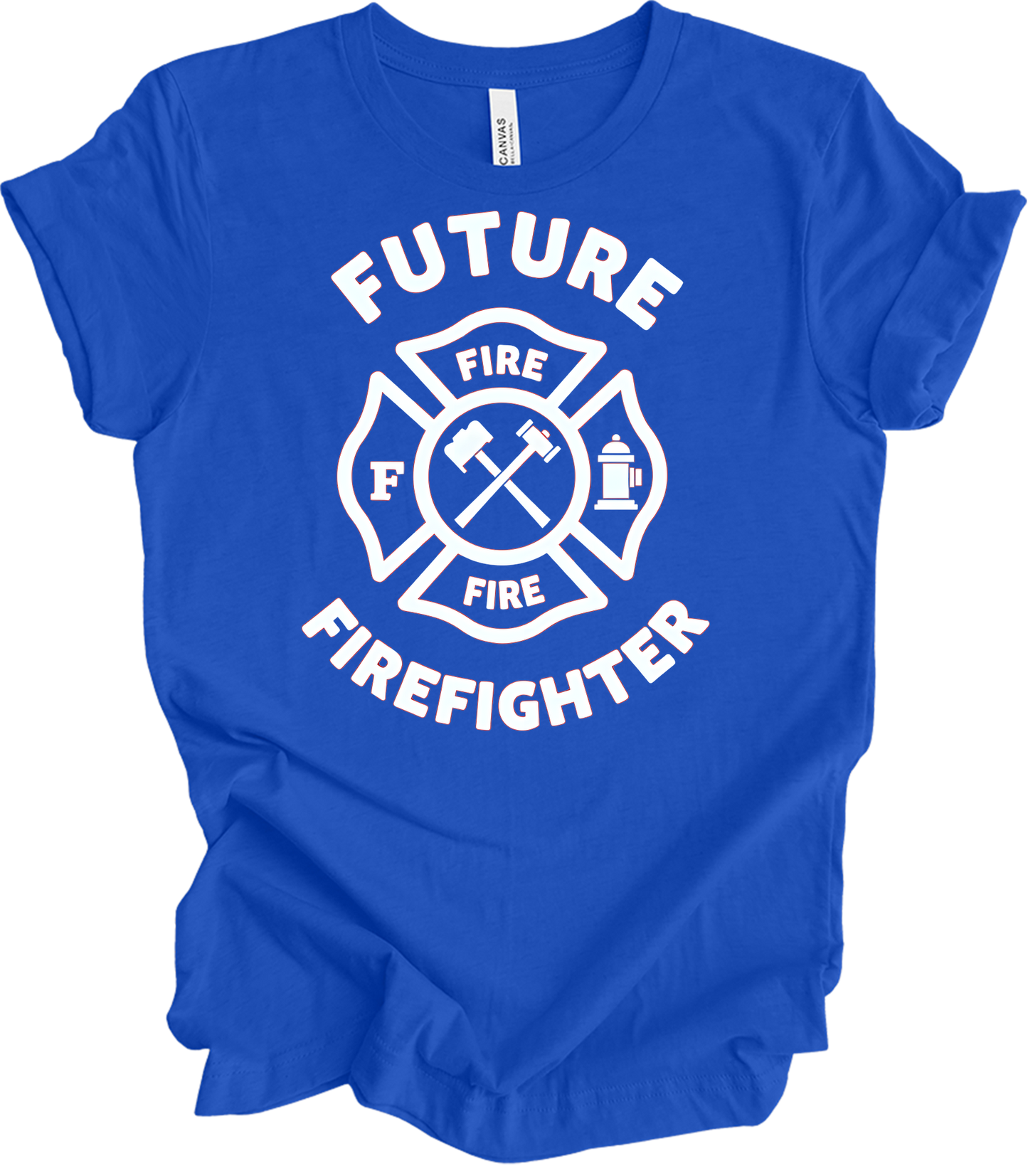 Future Firefighter - Fire Dept Emblem T-Shirt in True Royal