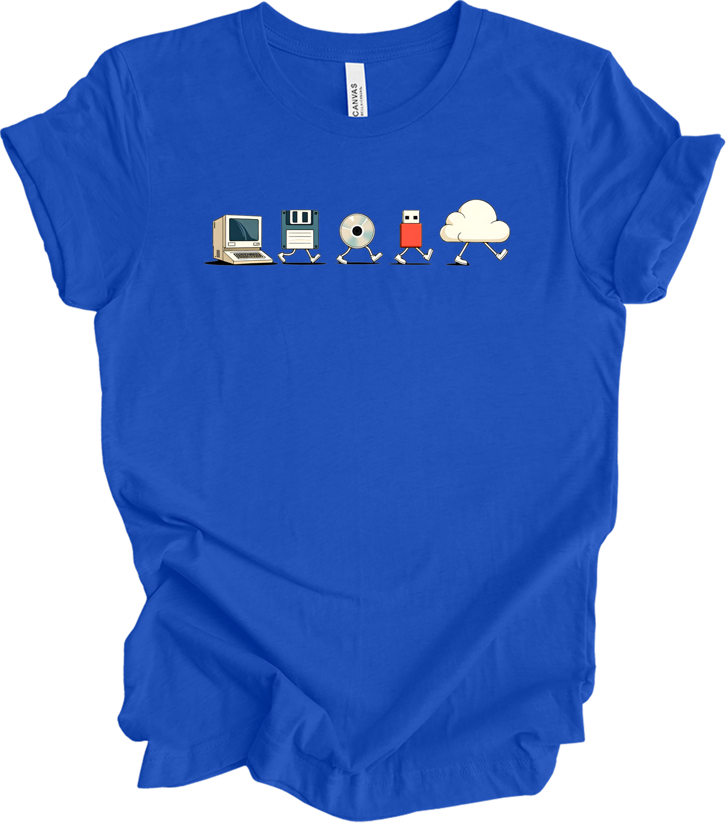 Retro Programmer Evolution T-Shirt in True Royal