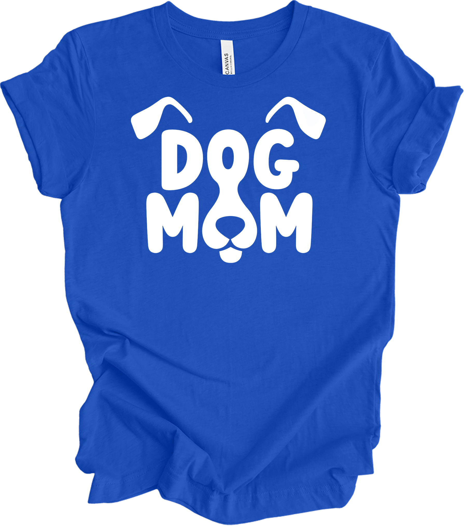 Dog Mom - Cute Gift for Dog Lovers T-Shirt in True Royal