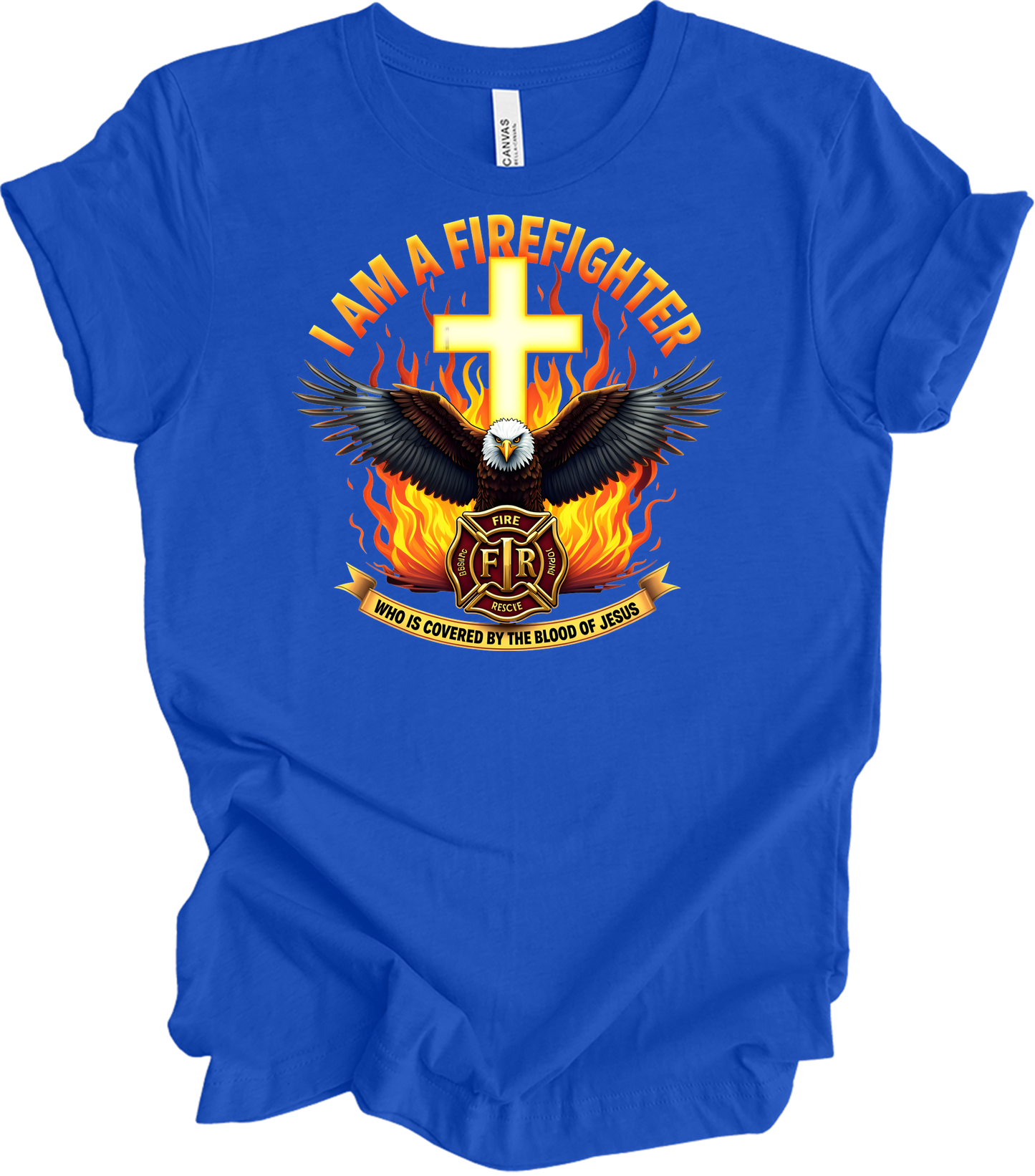 Firefighter Faith T-Shirt in True Royal