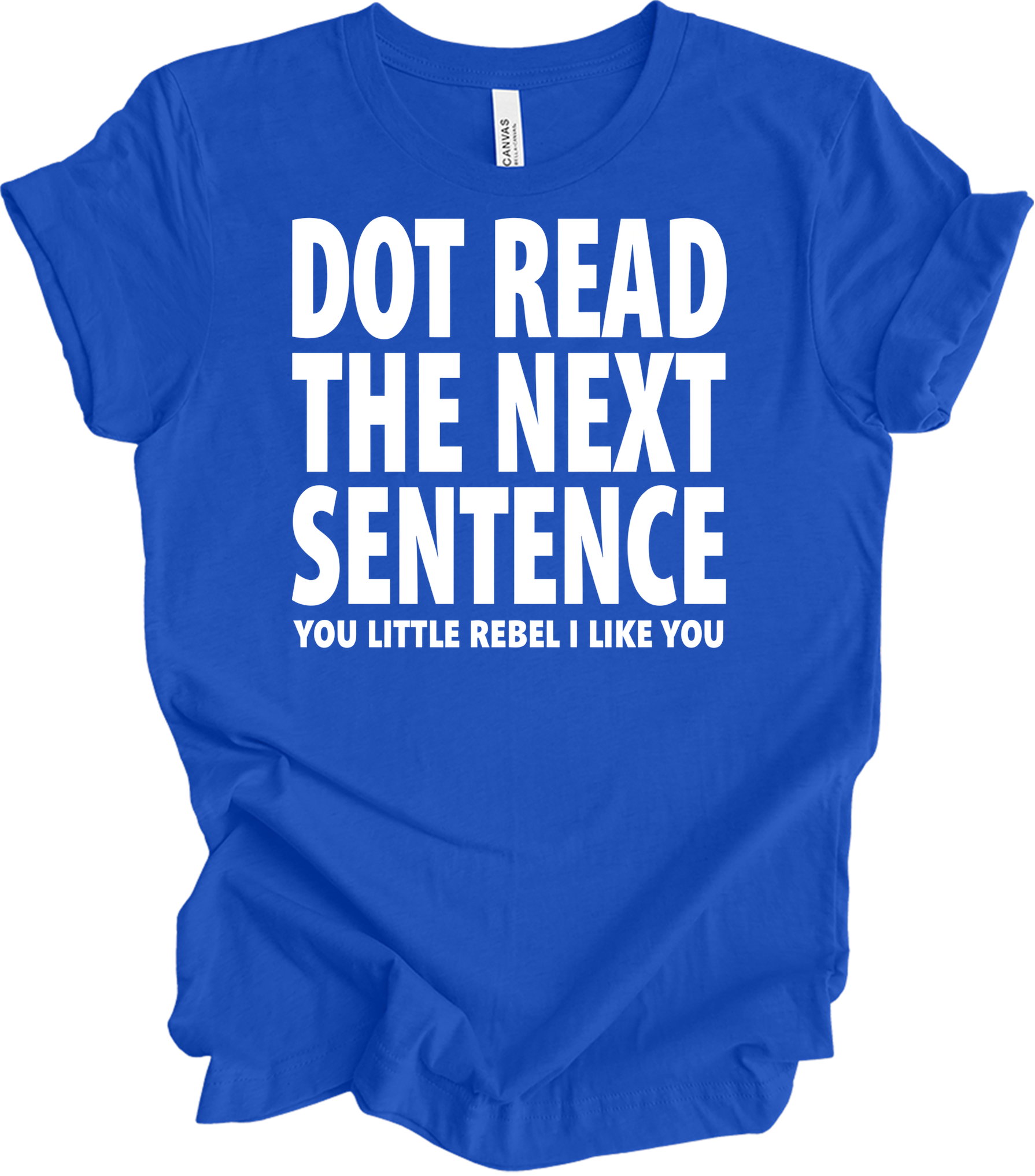 Don't Read The Next Sentence T-Shirt in True Royal