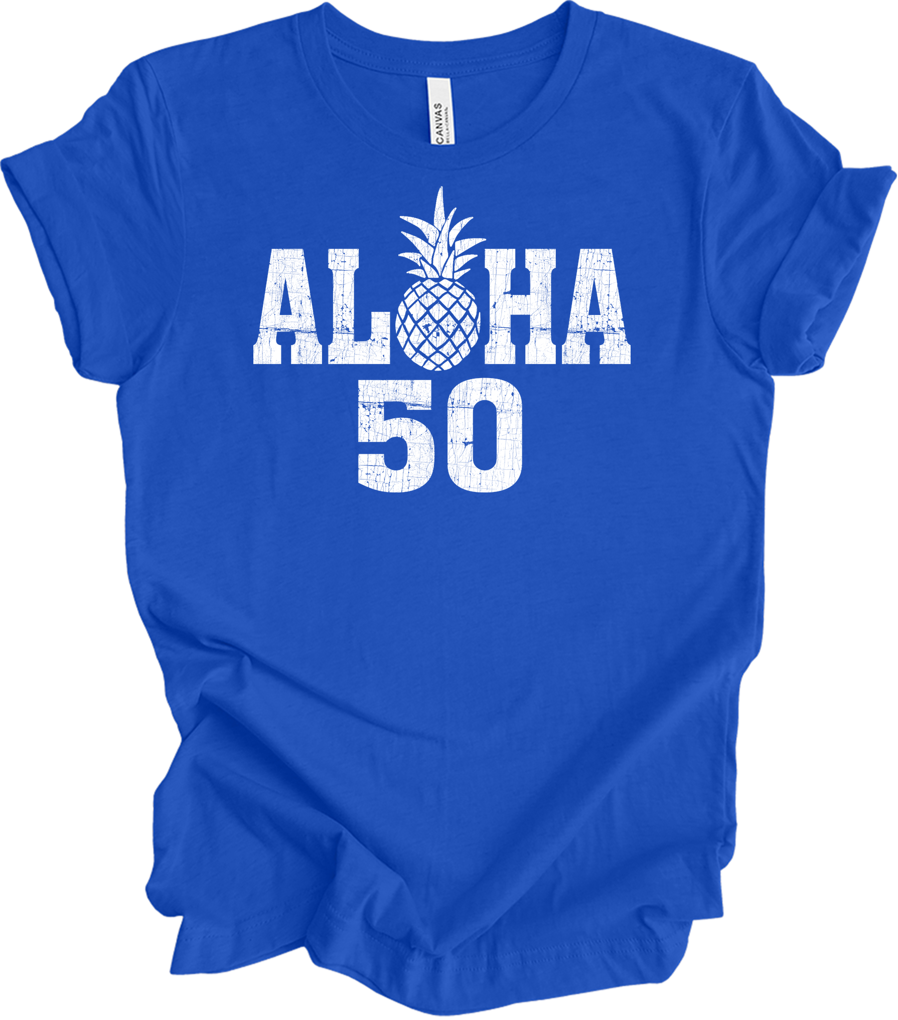 Aloha 50 Pineapple T-Shirt in True Royal