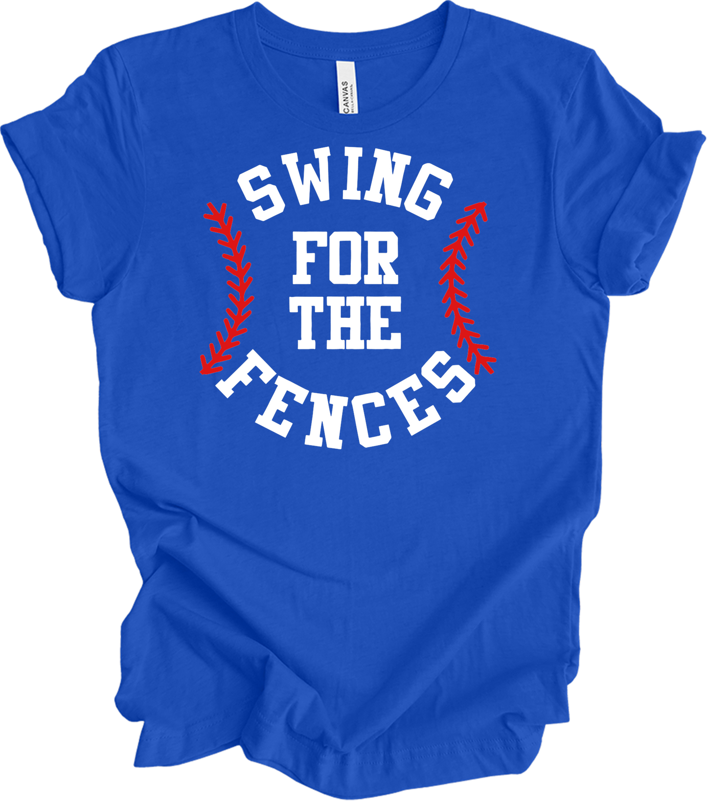 Swing for the Fences Baseball T-Shirt in True Royal