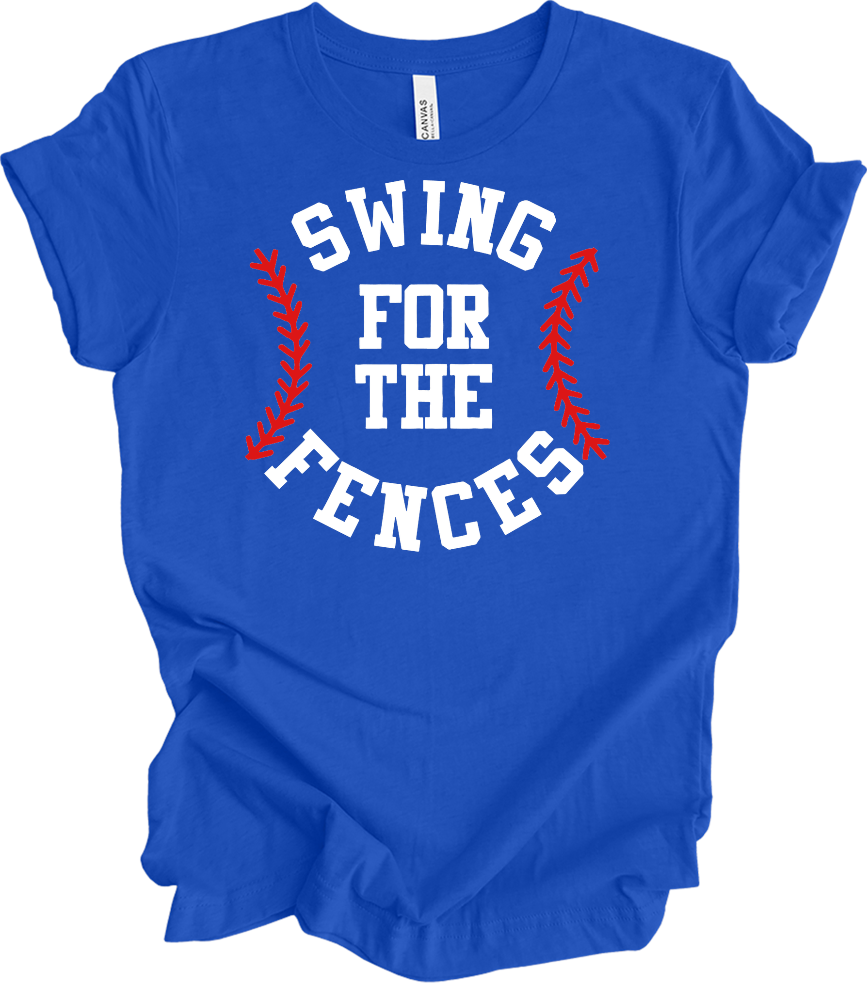 Swing for the Fences Baseball T-Shirt in True Royal