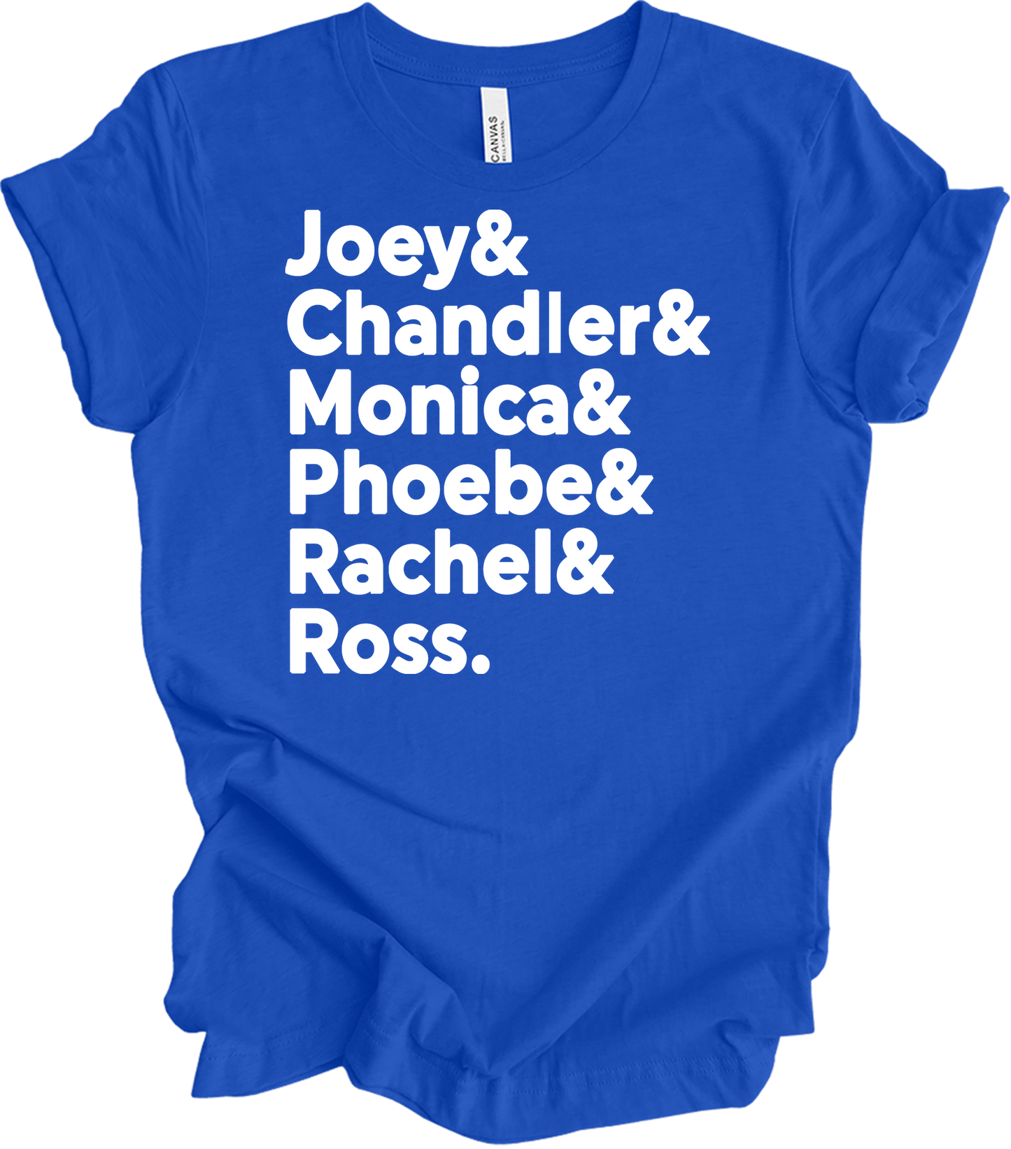Friends Names List T-Shirt in True Royal