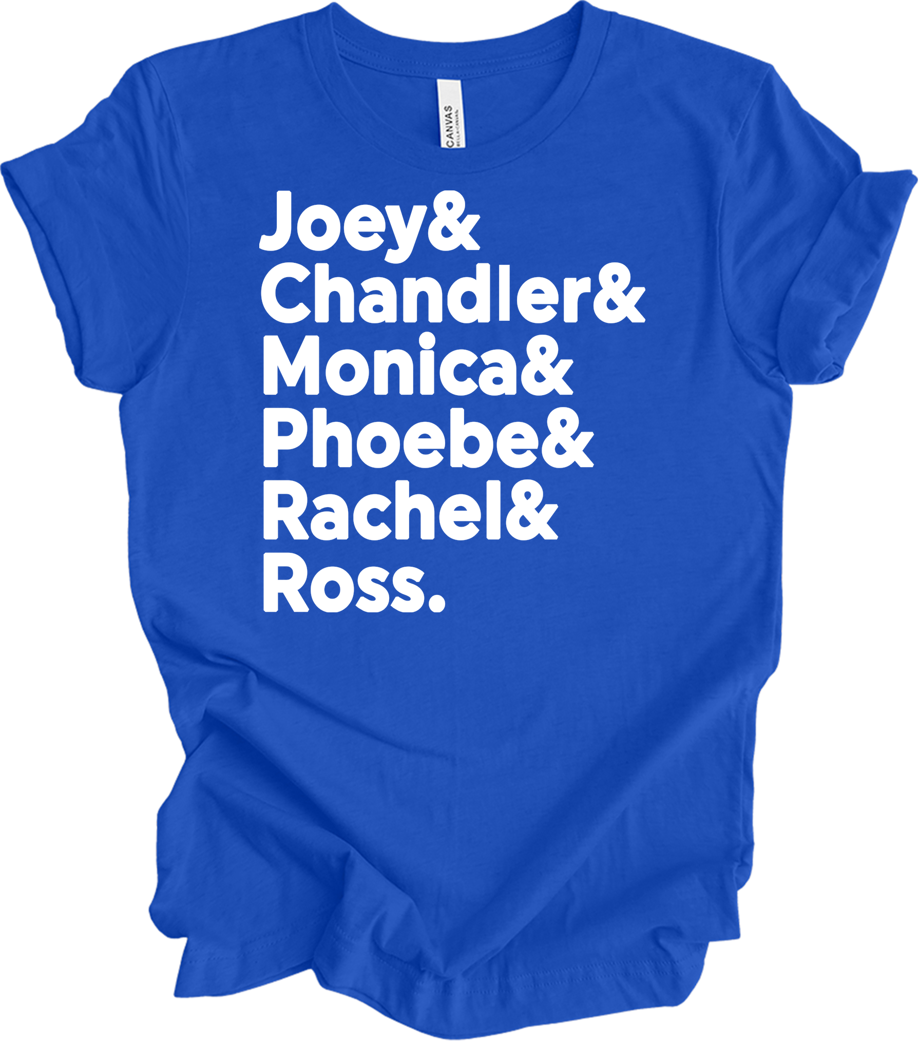 Friends Names List T-Shirt in True Royal