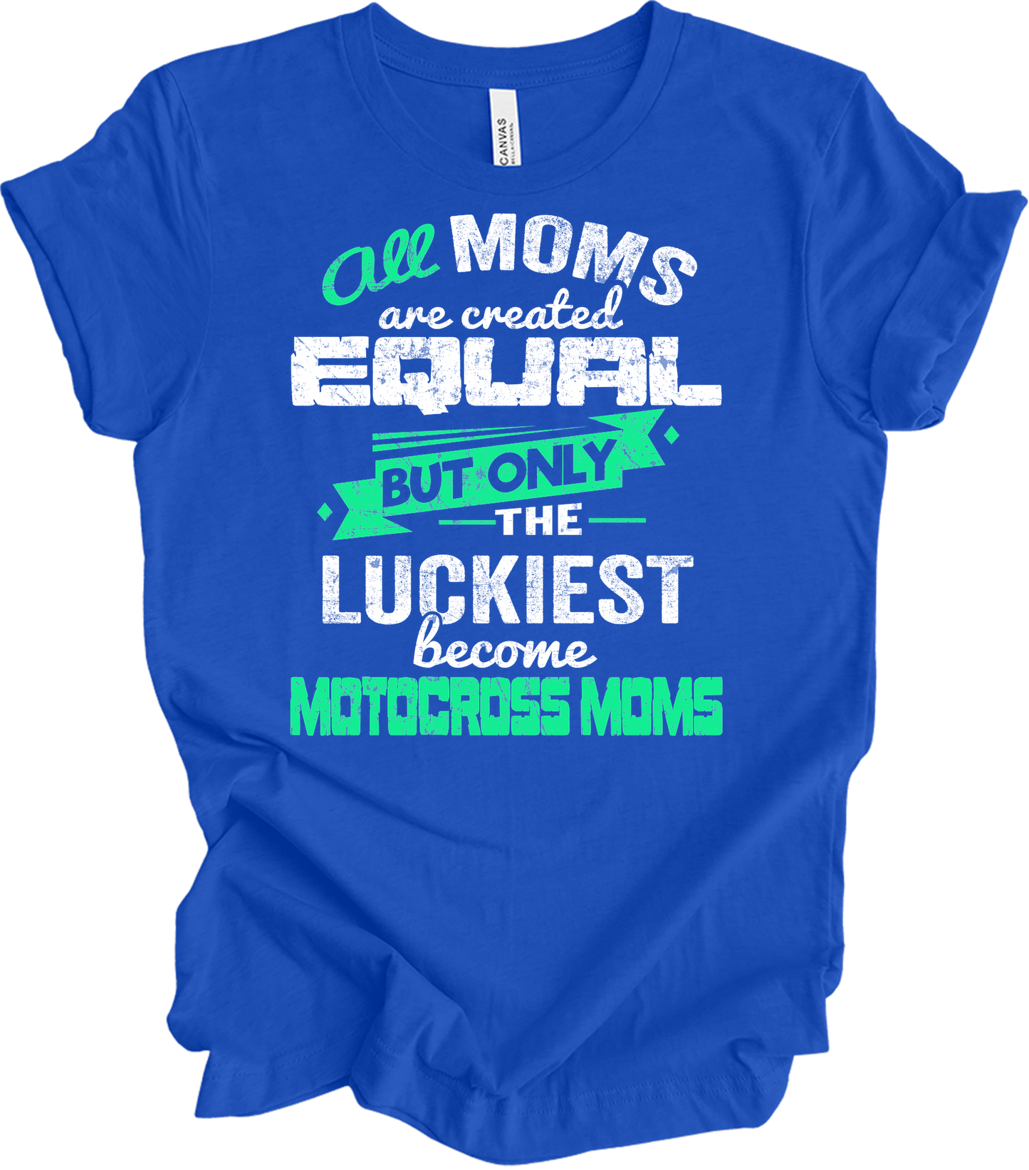 Motocross Mom Luckies T-Shirt in True Royal