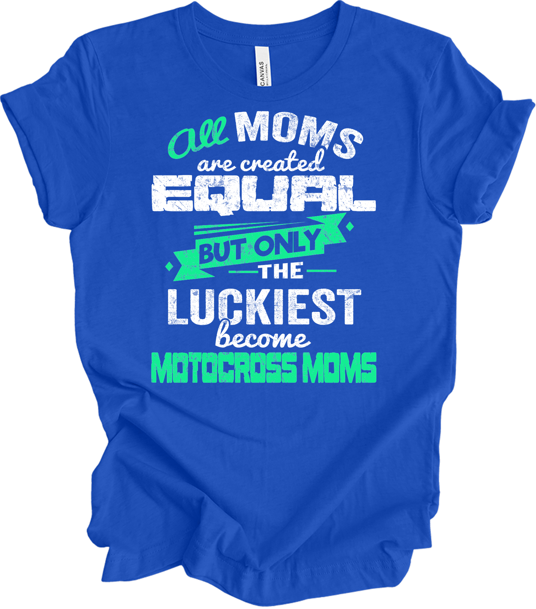 Motocross Mom Luckies T-Shirt in True Royal