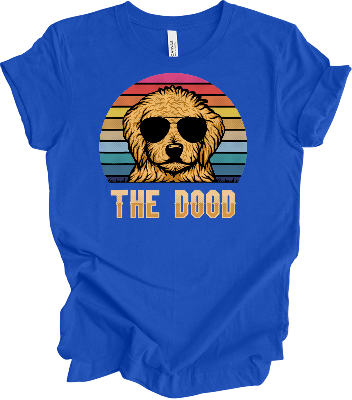 The Dood Goldendoodle - Vintage Retro Dog Lover T-Shirt in True Royal