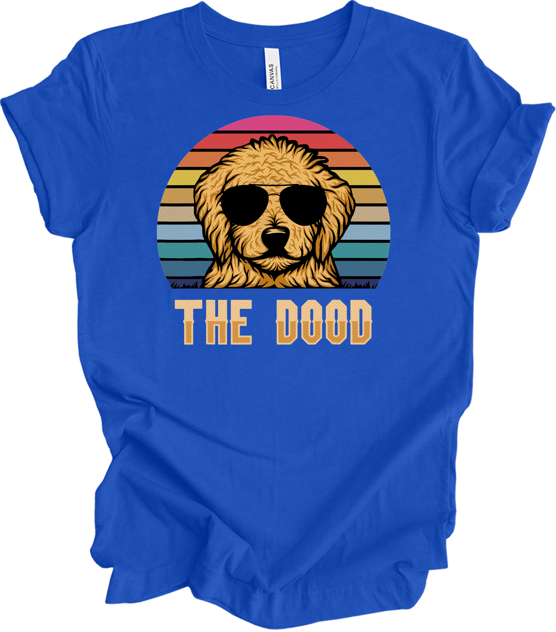 The Dood Goldendoodle - Vintage Retro Dog Lover T-Shirt in True Royal