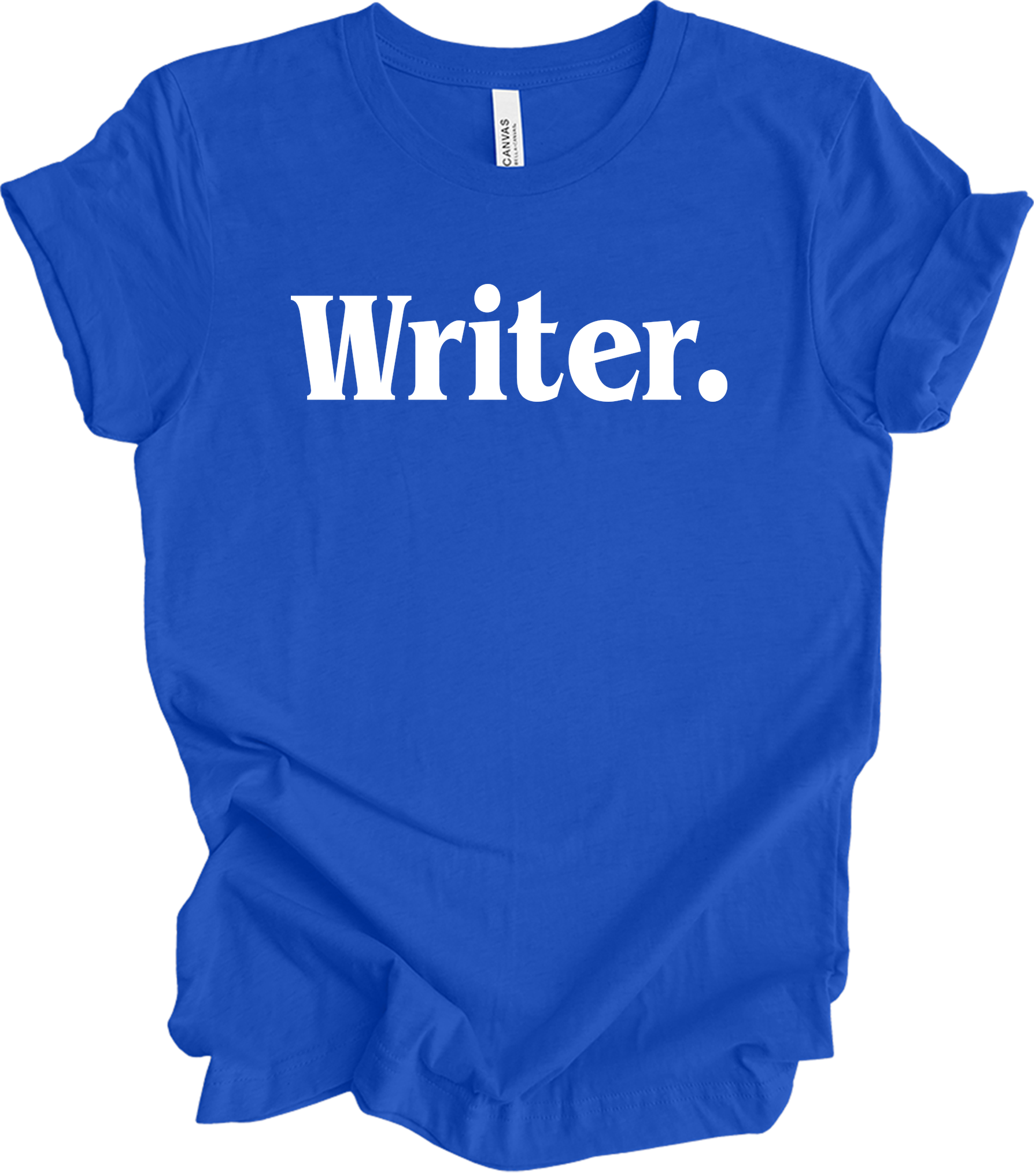 Writer Funny Writing Book Author Novelist Gift T-Shirt in True Royal