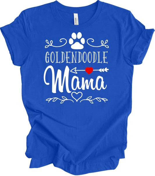 Goldendoodle Mama - Dog Lover Gift T-Shirt in True Royal