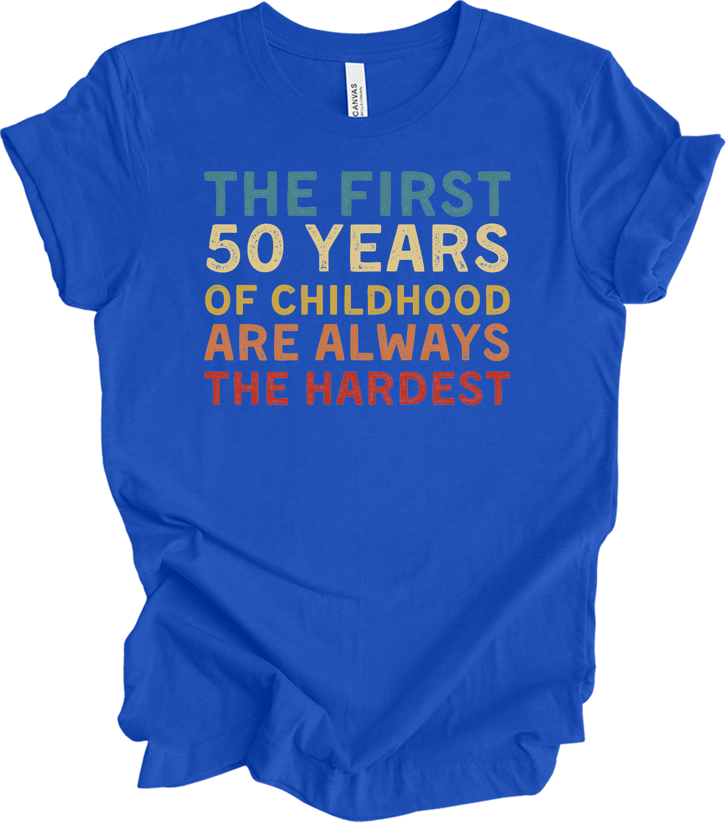 50 Years of Childhood T-Shirt in True Royal