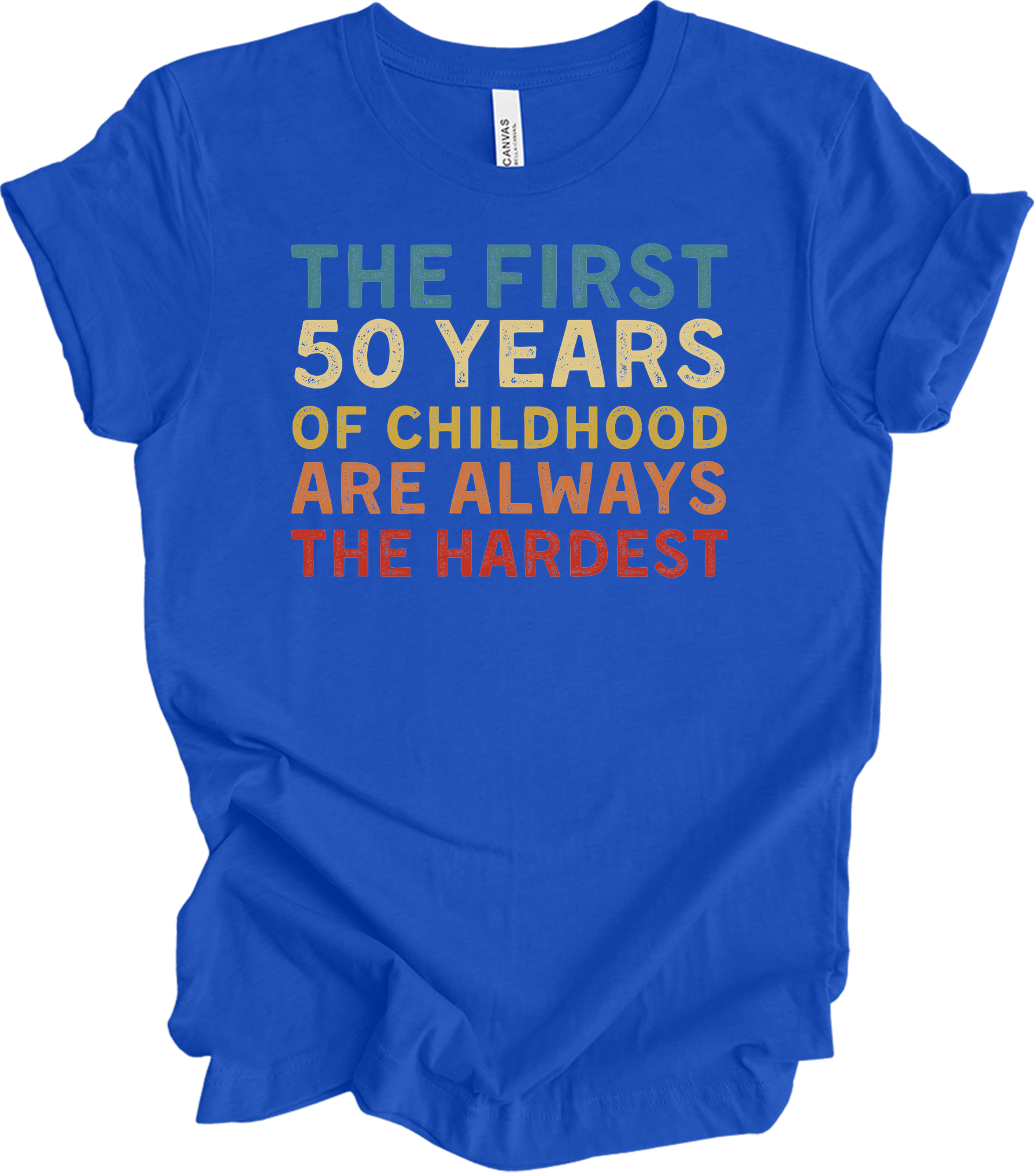 50 Years of Childhood T-Shirt in True Royal